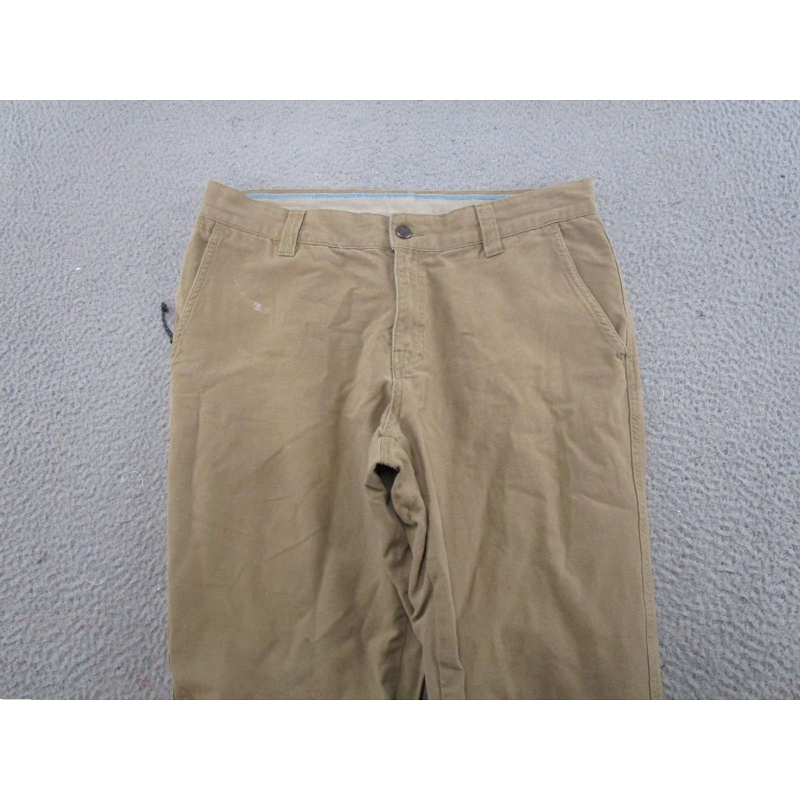 Vintage Columbia Beige Pants Straight Leg 34x30 Cargo Canvas Zip Pockets Men Regular Classic Chino 5-Pocket Style Outdoor Logo 30 In Inseam Size US 34 / EU 50 - 3 Thumbnail