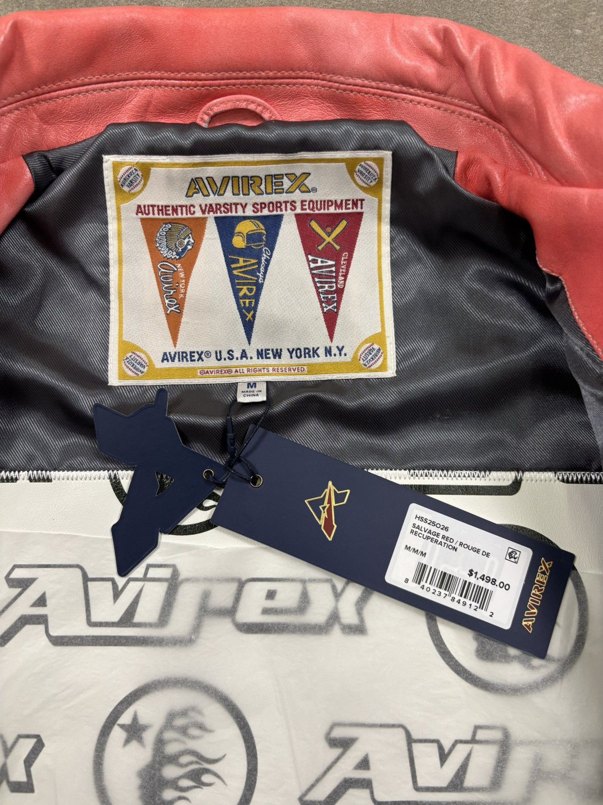 Avirex × HELLSTAR Hellstar x Avirex Jacket, Salvage Red Size US M / EU 48-50 / 2 - 8 Thumbnail