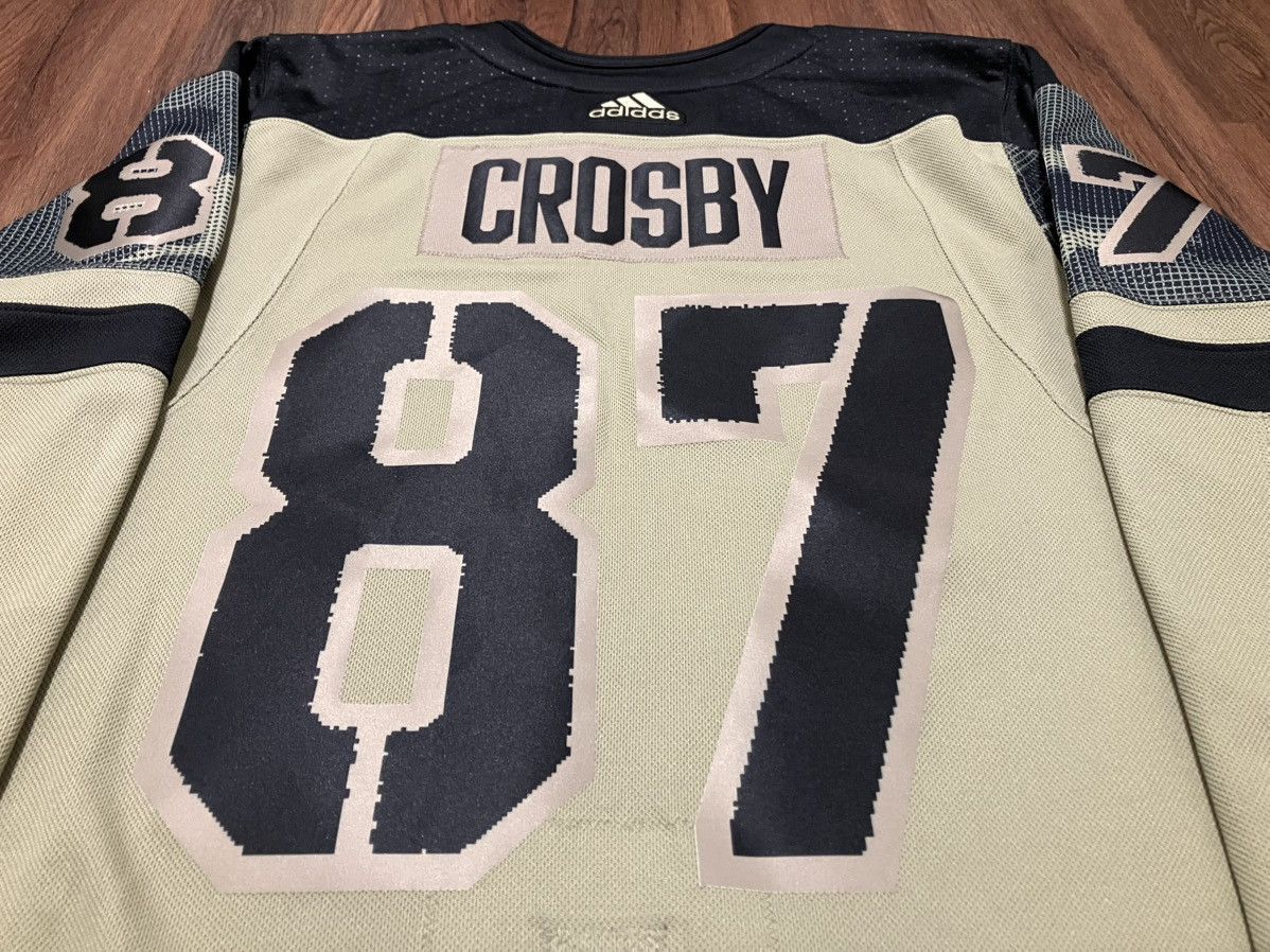 Adidas Pittsburgh Penguins Crosby Military Adidas NHL Hockey Jersey Size US XS / EU 42 / 0 - 5 Thumbnail