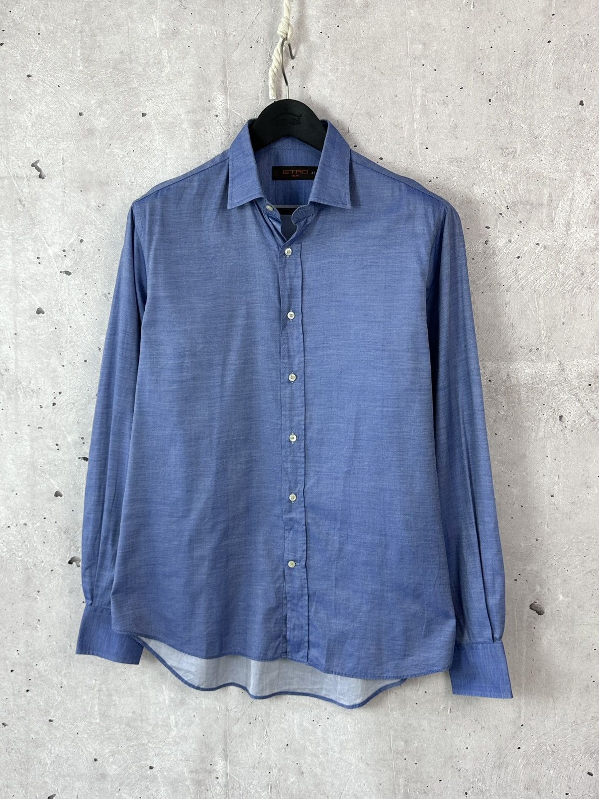 Etro Etro Made in Italy Cotton Blue Long Sleeve Men’s Shirt Size US L / EU 52-54 / 3 - 1 Thumbnail