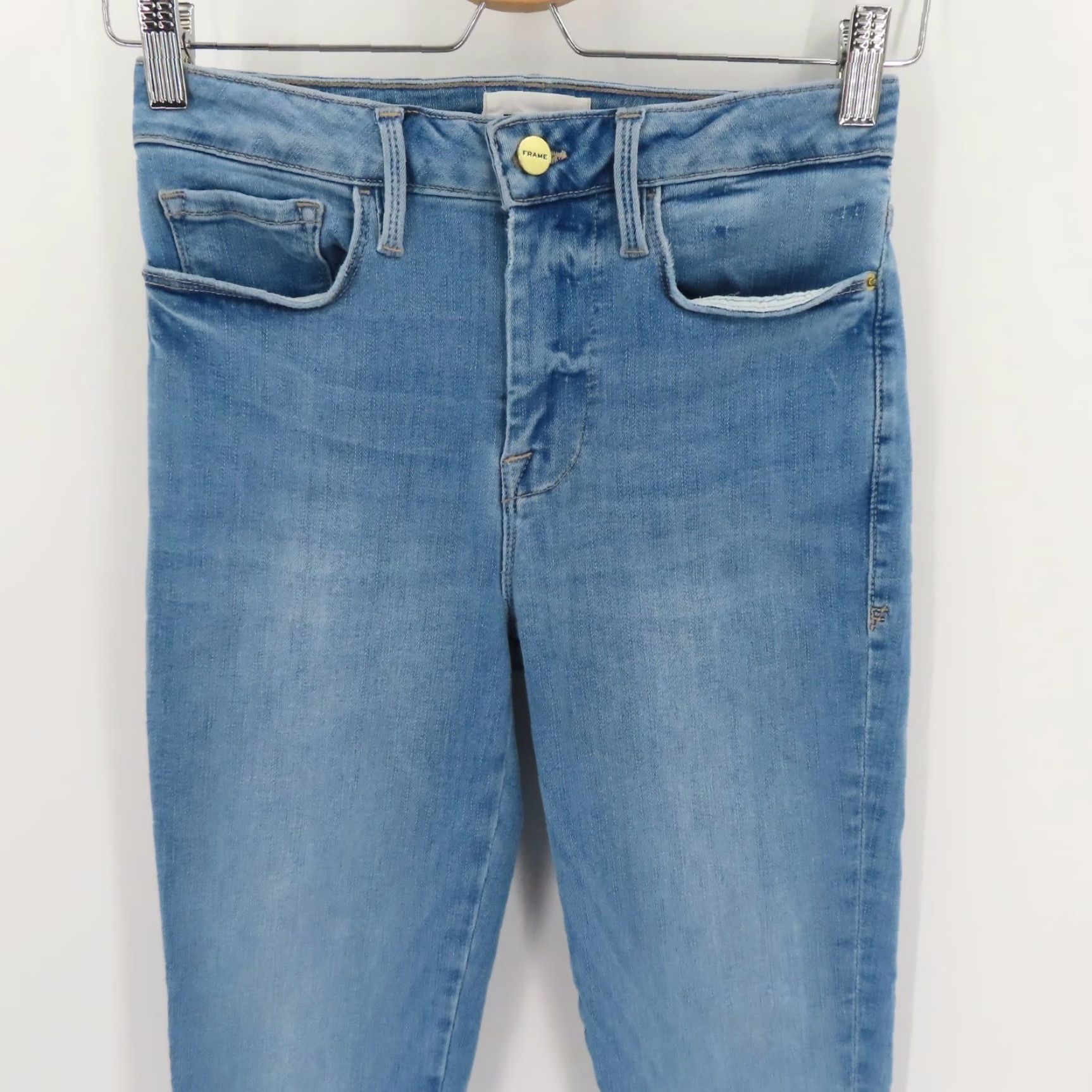 Frame FRAME Jeans Women 1 Le Skinny Light Blue Denim 5-Pocket Pockets Cotton Blend Jeans Shirt? Size 25" / US 0 / IT 36 - 2 Thumbnail