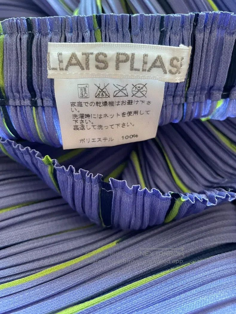 Issey Miyake Issey Miyake Pleated Blue Light Patchwork Midi Skirt Size 25" / US 0 / IT 36 - 4 Thumbnail