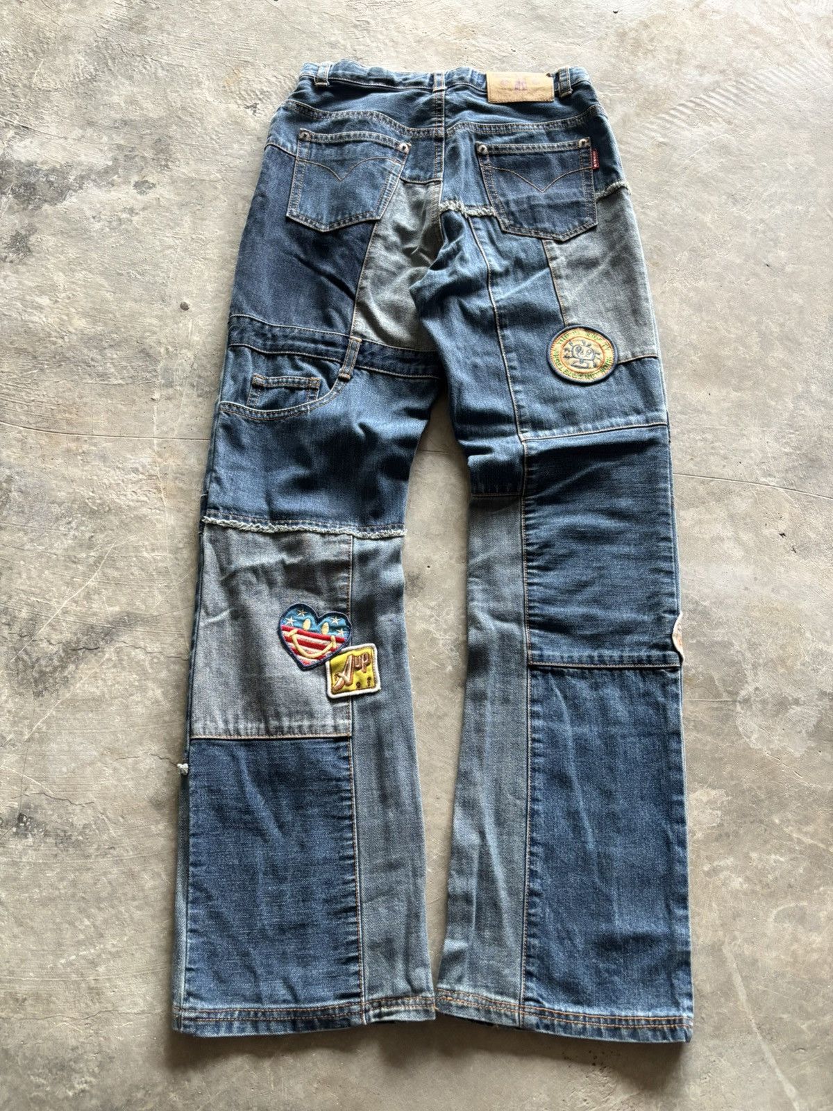 20471120 × Angel Blue × Hysteric Glamour ANGEL BLUE flare japanese reconstruct patches embroidery Size 26" / US 2 / IT 38 - 14 Thumbnail