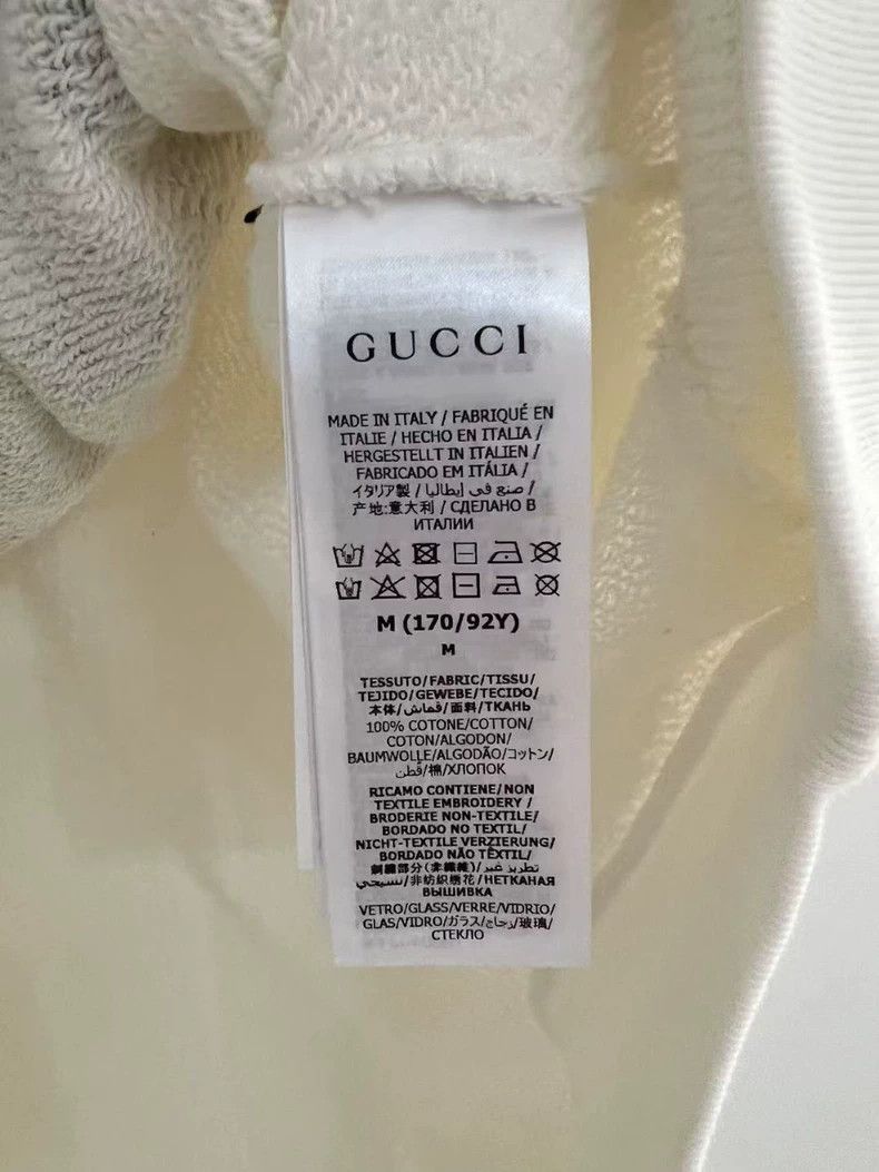 Gucci Gucci Beige strawberry rhinestone letter logo hoodie 2503-N Size M / US 6-8 / IT 42-44 - 5 Thumbnail