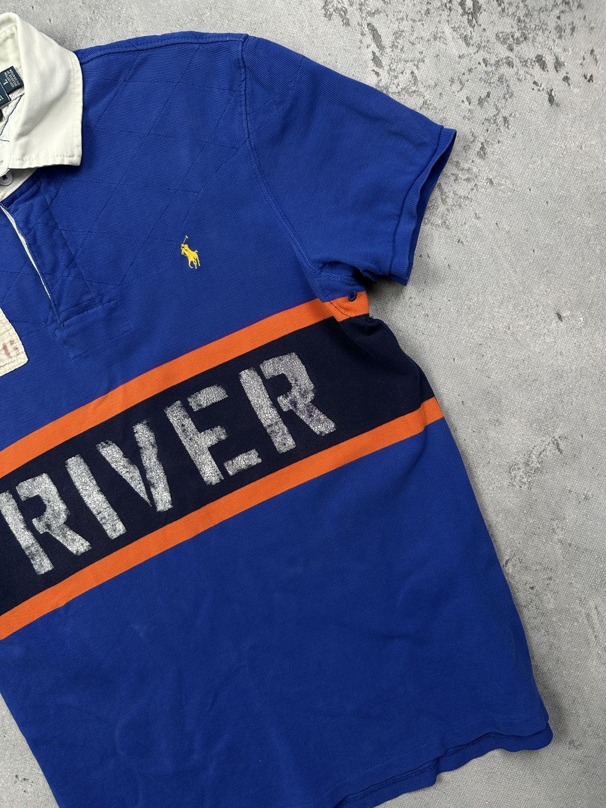 Polo Ralph Lauren Vintage Polo Ralph Lauren Rugby RIVER Patchwork Crest Shirt Size US L / EU 52-54 / 3 - 4 Thumbnail