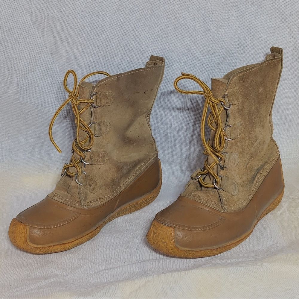 SOREL Vintage Sorel Sz 8 Tundra Tan Women's Combat Snow Boots Size US 8 / IT 38 - 1 Thumbnail