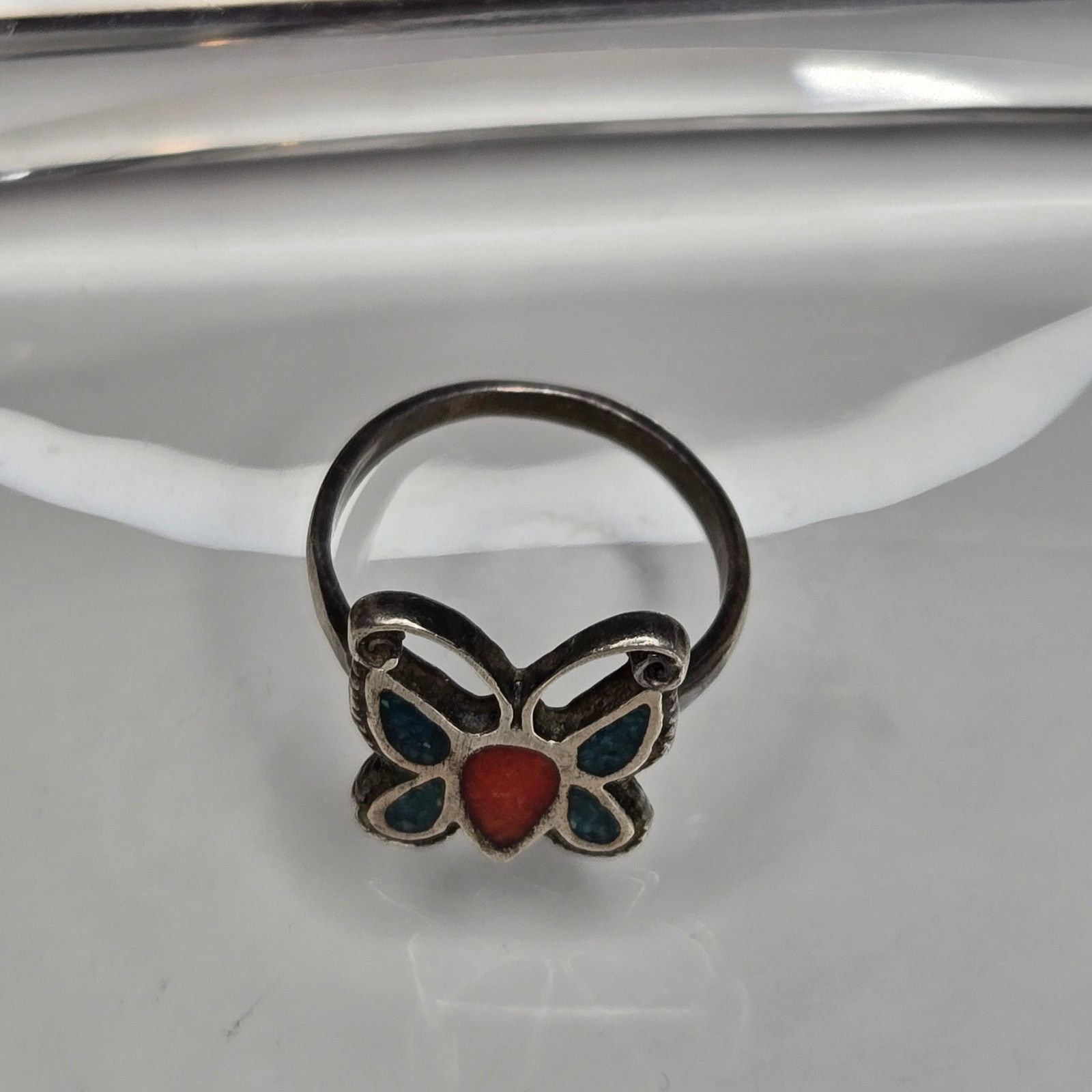 18 East Navajo Sterling Silver Butterfly Ring - Southwestern Style Size ONE SIZE - 12 Thumbnail