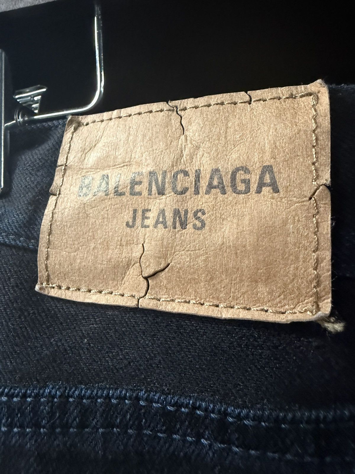 Balenciaga Balenciaga Double Knee Black and Blue Jeans Size US 36 / EU 52 - 4 Thumbnail