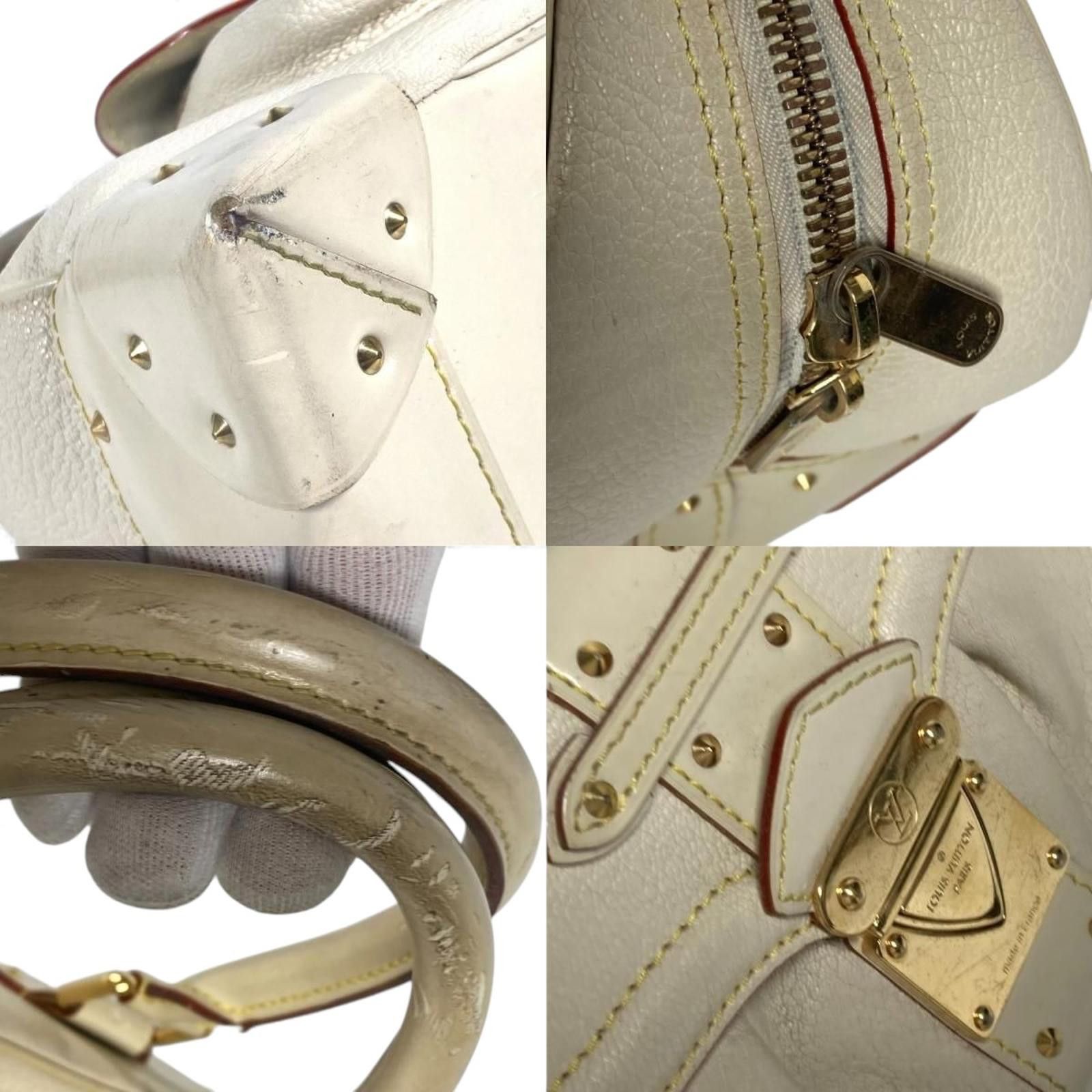 Louis Vuitton Louis Vuitton - White Leather Handbag Gold Hardware Size ONE SIZE - 6 Thumbnail