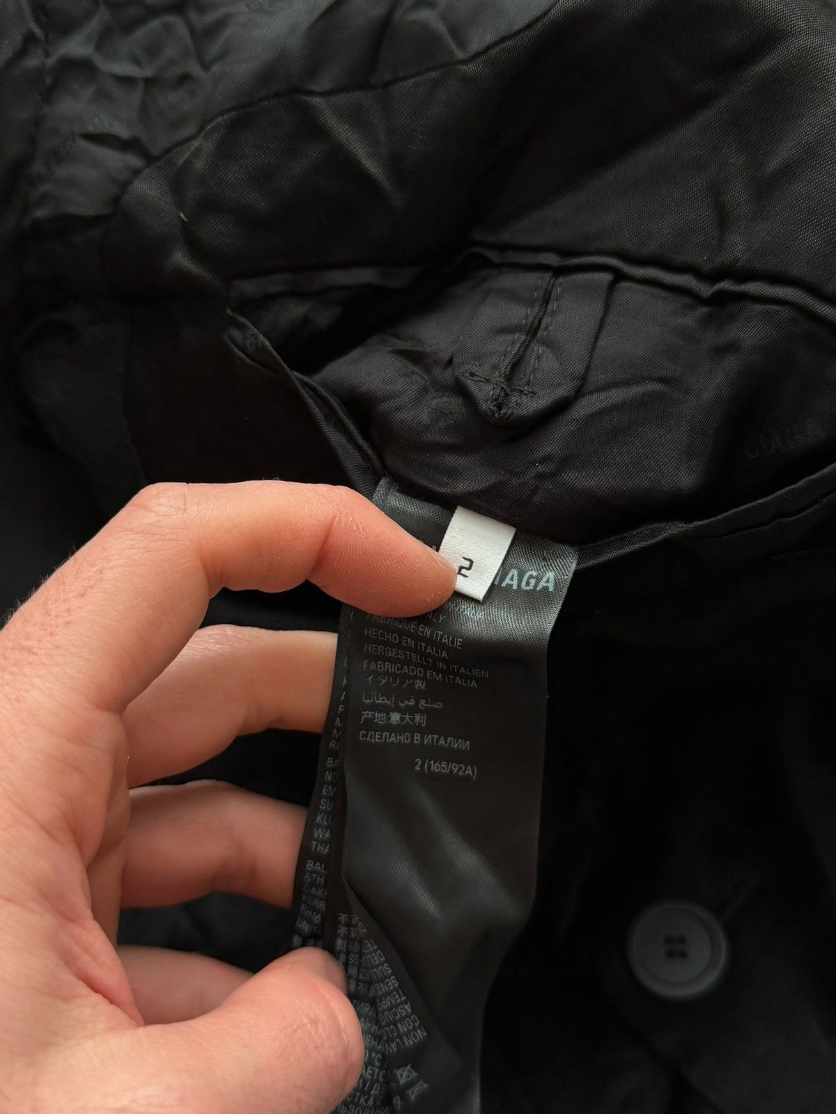 Balenciaga 2023 Double Breasted Wrinkle Satin Steroid Blazer Jacket Size US M / EU 48-50 / 2 - 8 Thumbnail