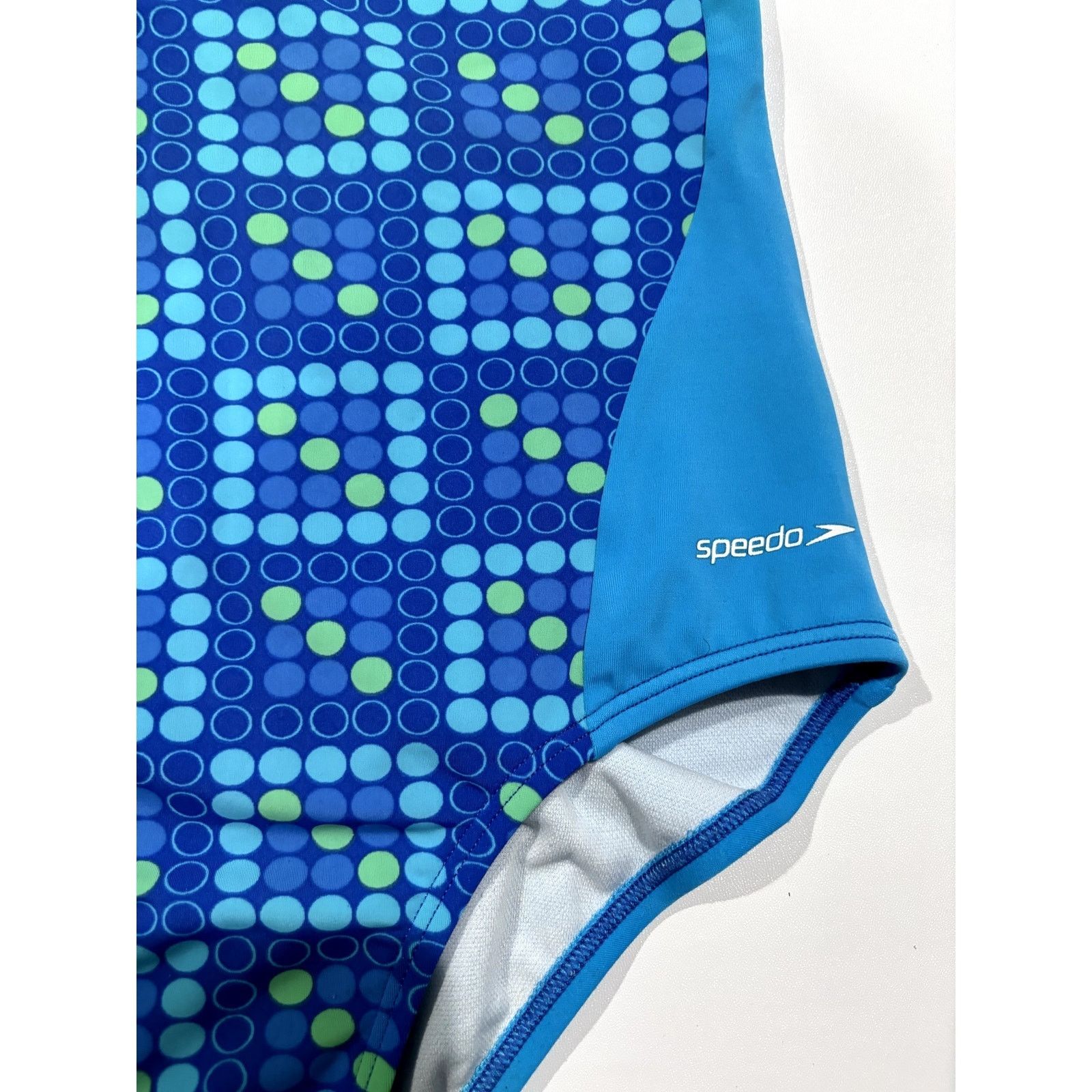Speedo SPEEDO Polka Dot Racerback One-Piece Swimsuit Sz 14 Size ONE SIZE - 3 Thumbnail