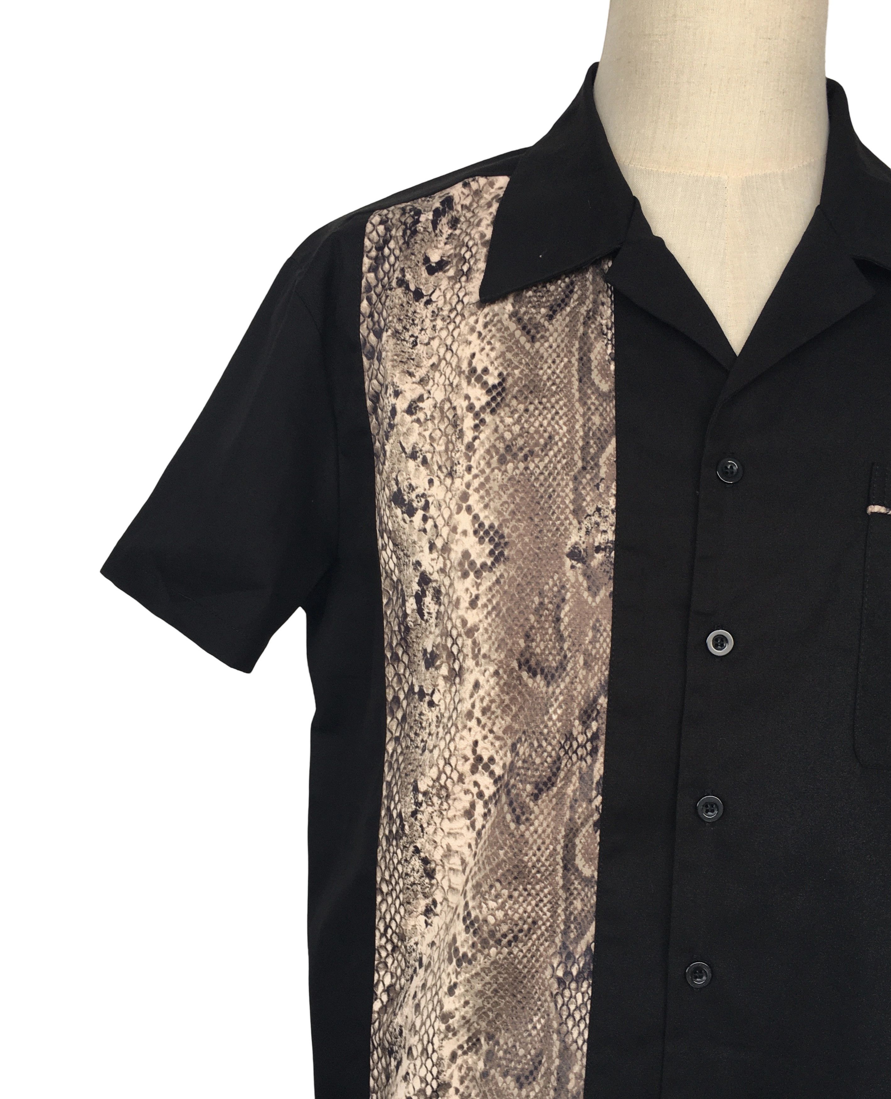 Other Pocket Black Men Shirts Contrast snake Pattern Size US L / EU 52-54 / 3 - 5 Thumbnail