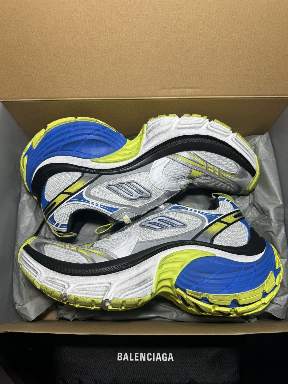 Balenciaga Balenciaga 10xl Gray/Blue/Fluo Yellow Size 46 (US13 