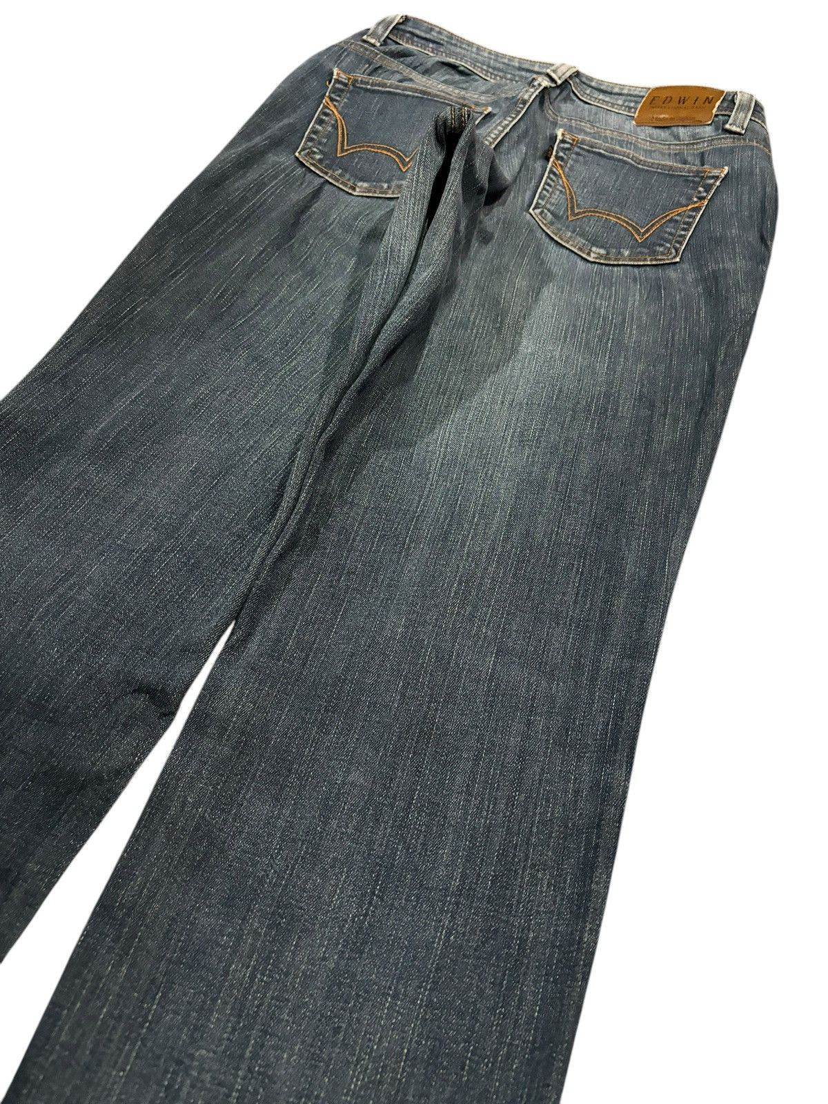 Edwin × Japanese Brand Vintage Y2k Edwin 406 Made In Japan Faded Straight Cut Jeans Size US 31 - 5 Thumbnail