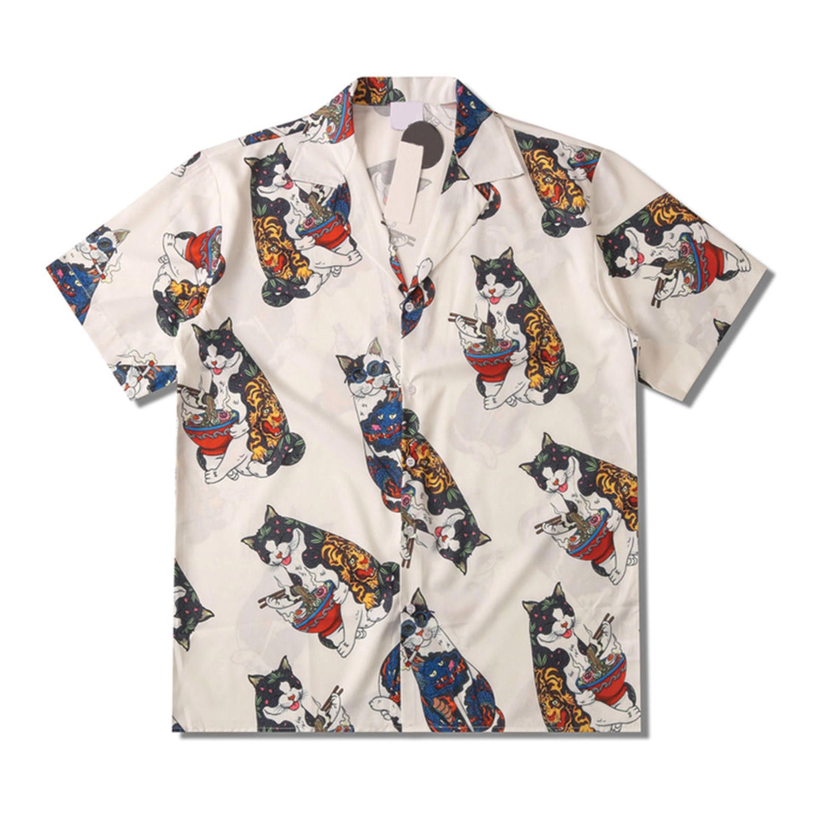Other Japanese Style Print Anime Funny Cartoon Short Sleeve Shirt Size US M / EU 48-50 / 2 - 1 Thumbnail