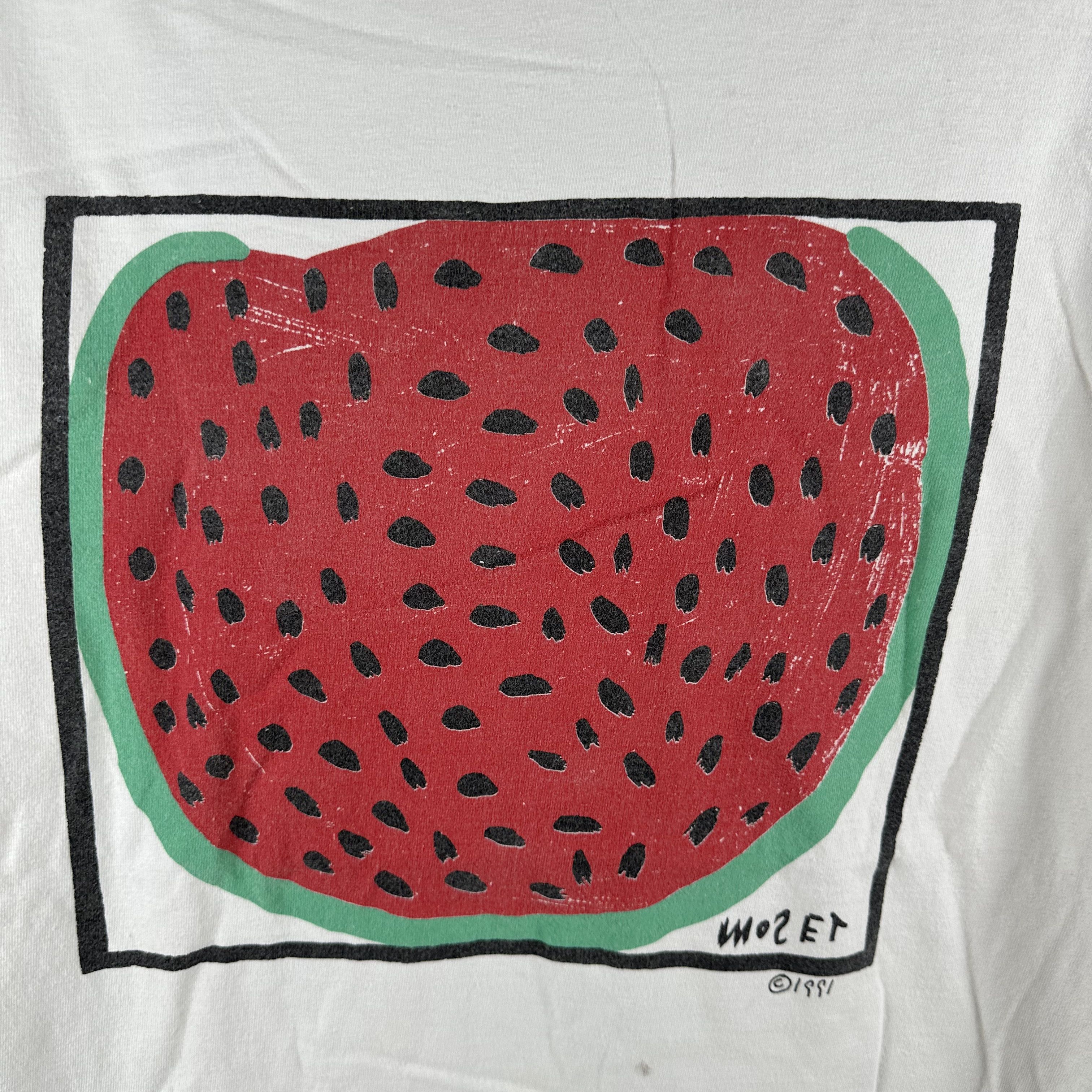 Vintage Vintage 1991 Mose Tolliver Watermelon Art Graphic T-Shirt Size US XL / EU 56 / 4 - 2 Thumbnail