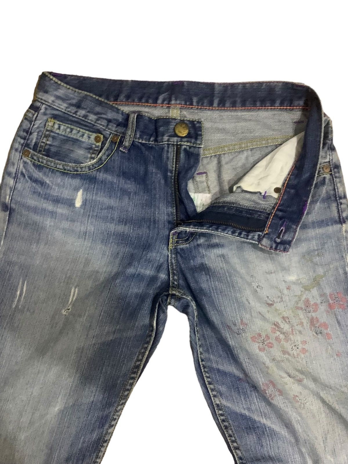 Kings Of Indigo × Takeo Kikuchi 💸Accept Offer💸 Takeo Kikuchi KOI Print Jeans Size US 30 / EU 46 - 3 Thumbnail