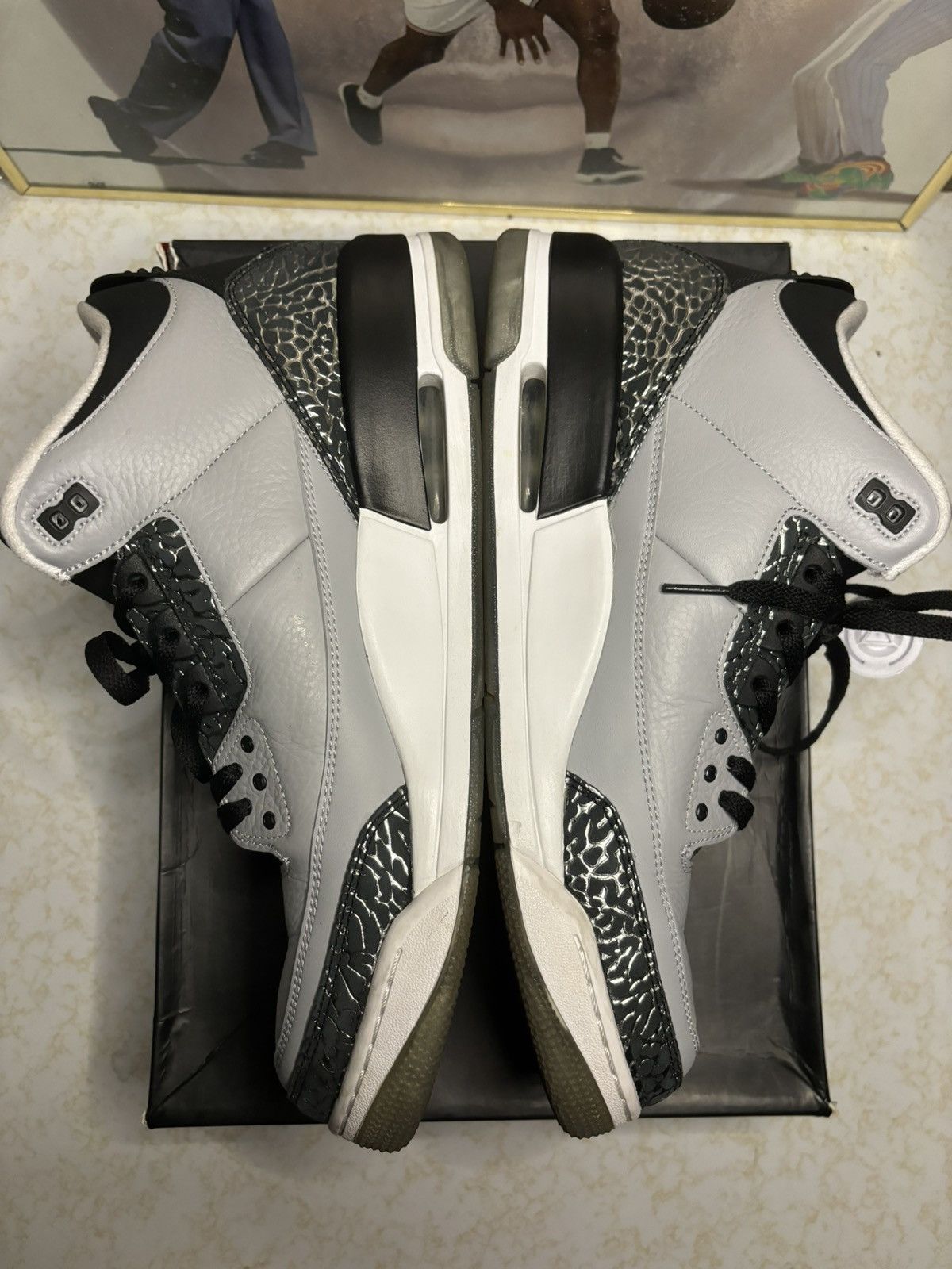 Jordan Brand Air Jordan 3 Retro Wolf Grey 2014 Size US 13 / EU 46 - 3 Thumbnail
