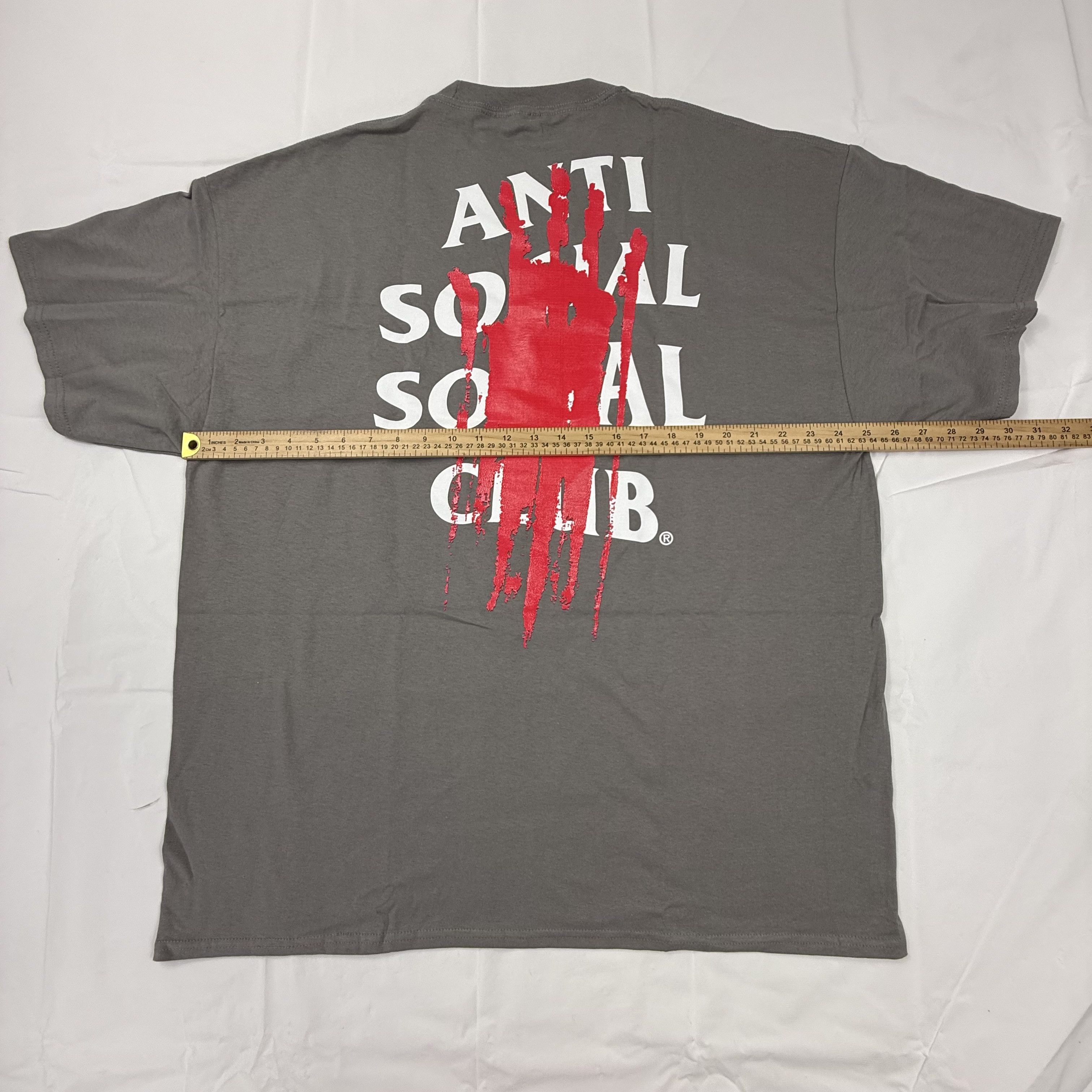 Anti Social Social Club Anti Social Social Club Bloody Handprint Grey T-Shirt Size US XXL / EU 58 / 5 - 4 Thumbnail