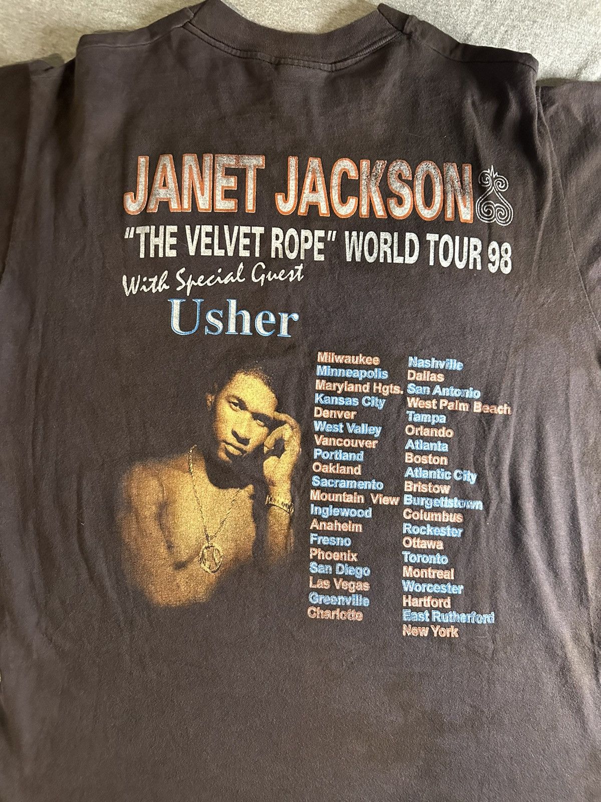 Vintage 1998 Janet Jackson The Velvet Rope Tour T Shirt
