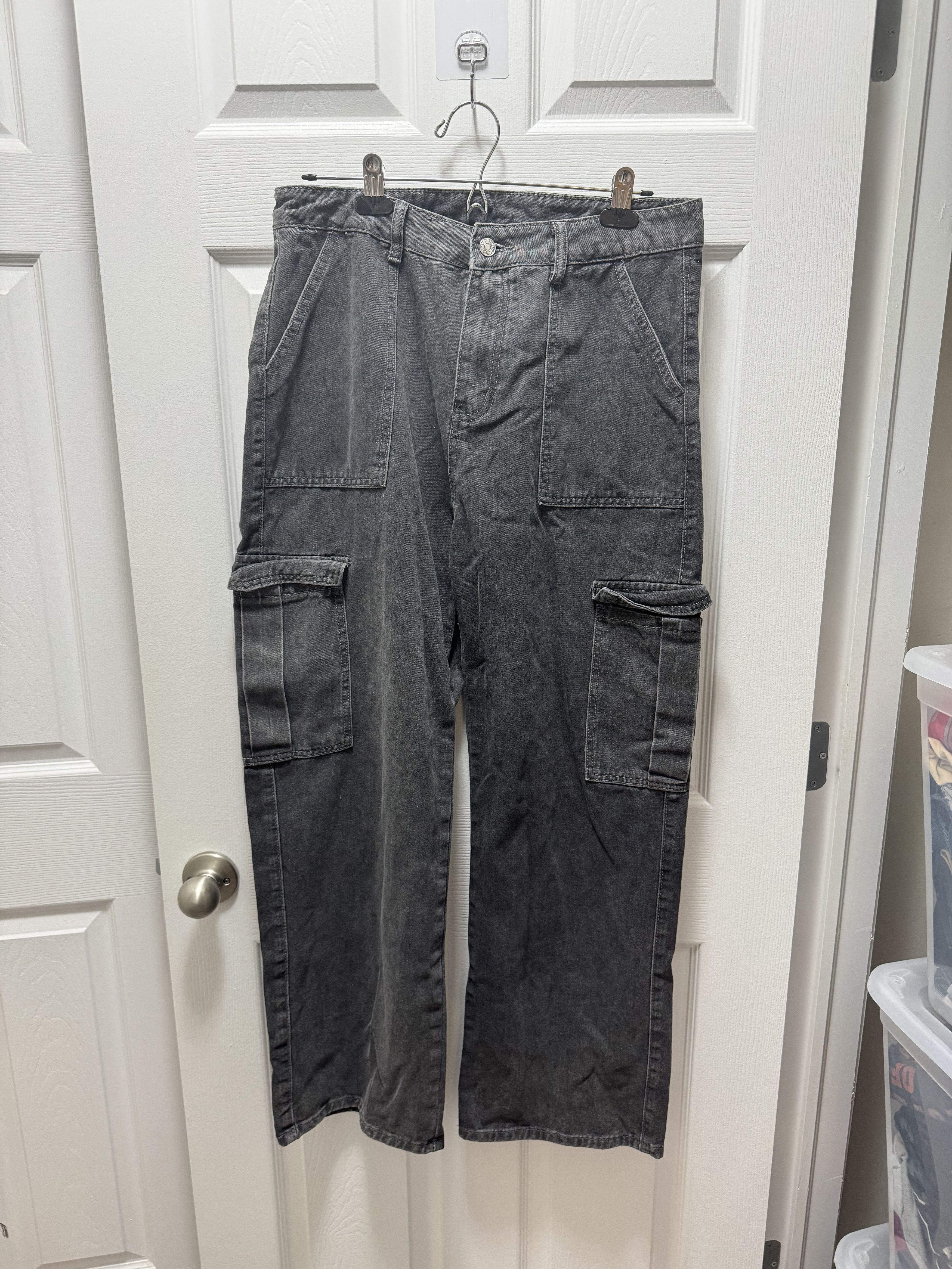 Japanese Brand × Vintage Vintage Grey Oversized Carpenter Raver Streetwear Pants Size US 32 / EU 48 - 1 Thumbnail