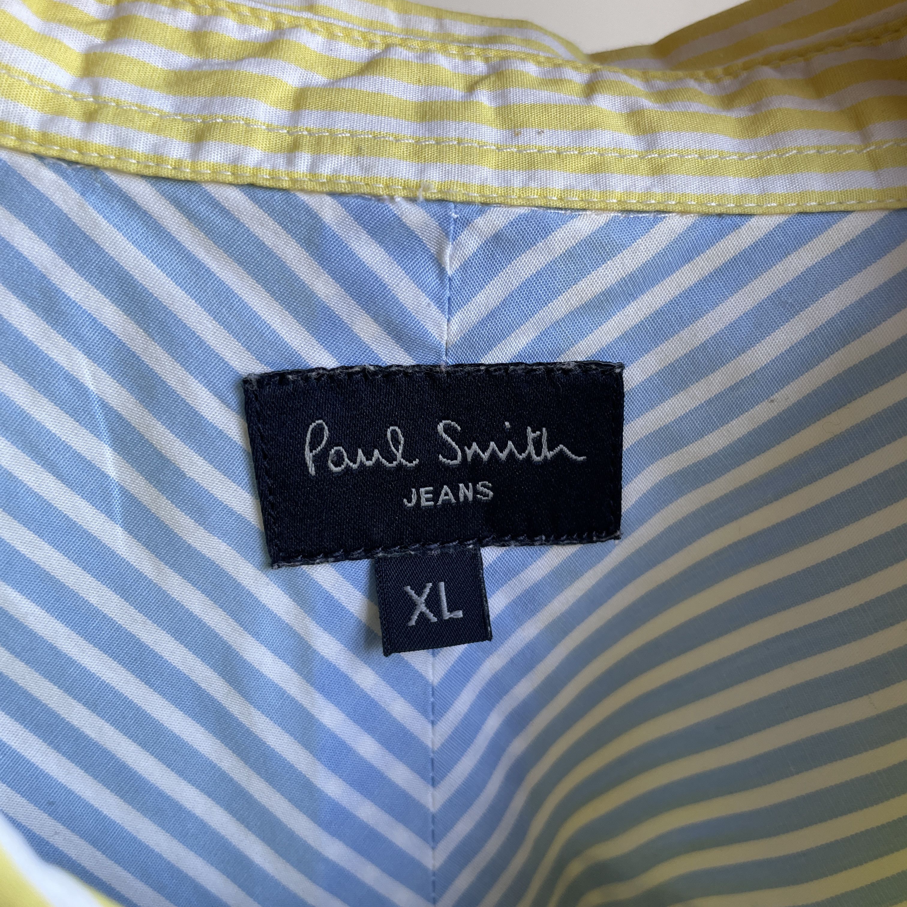 Paul Smith Paul Smith Jeans Vintage Striped Yellow Shirt Size XL Size US XL / EU 56 / 4 - 6 Thumbnail
