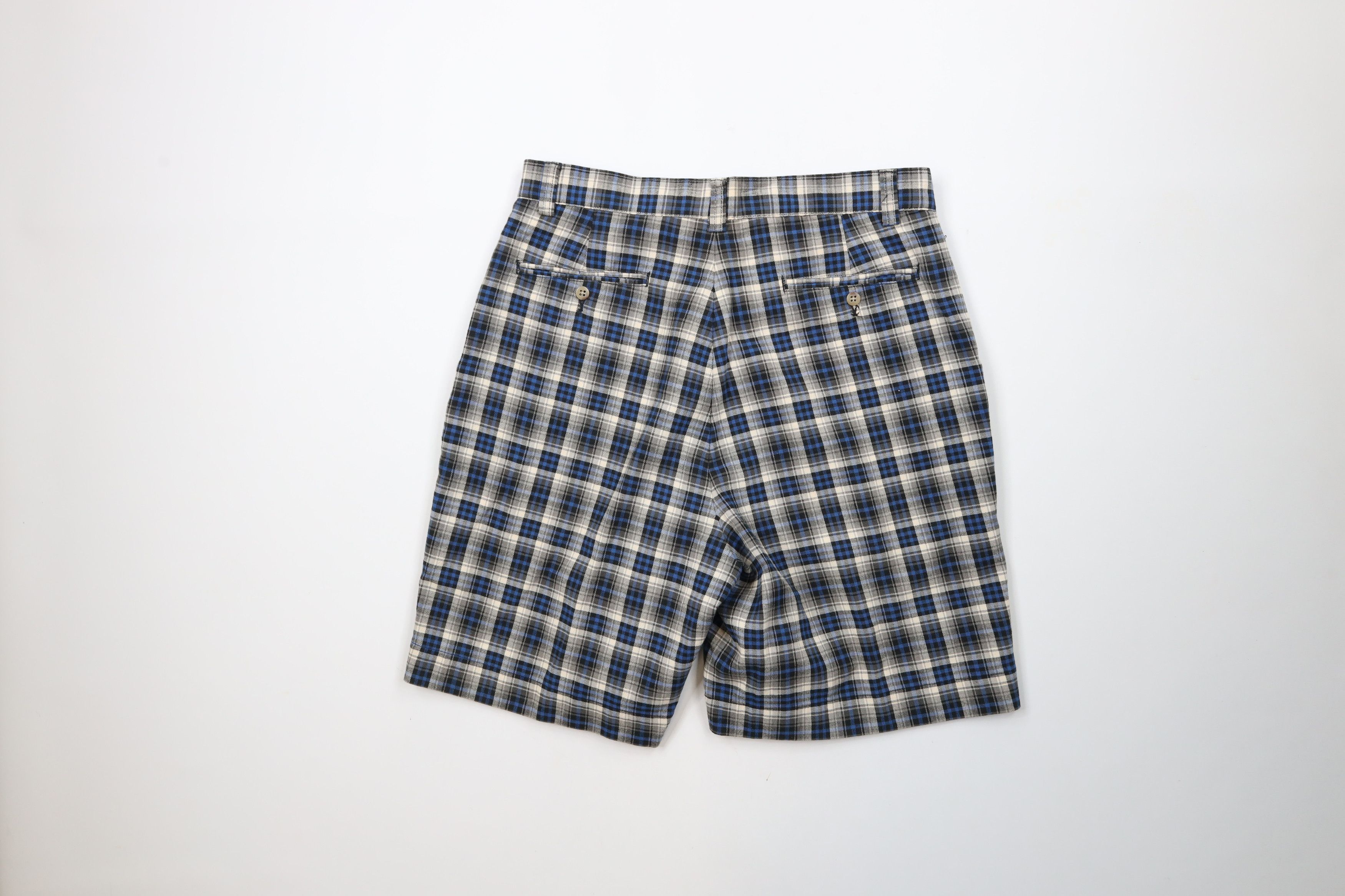Ralph Lauren × Vintage Vintage 90s Ralph Lauren Knee Flannel Chino Shorts Plaid Size US 32 / EU 48 - 7 Thumbnail