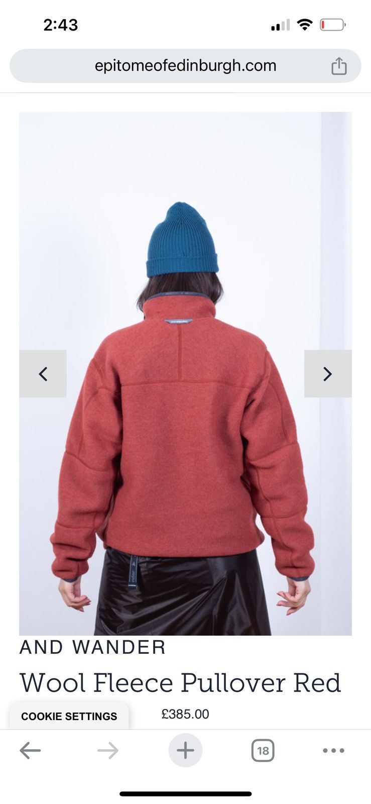 And Wander 574-1281098 2021 and wander wool fleece pullover quartersnap Size US M / EU 48-50 / 2 - 18 Thumbnail