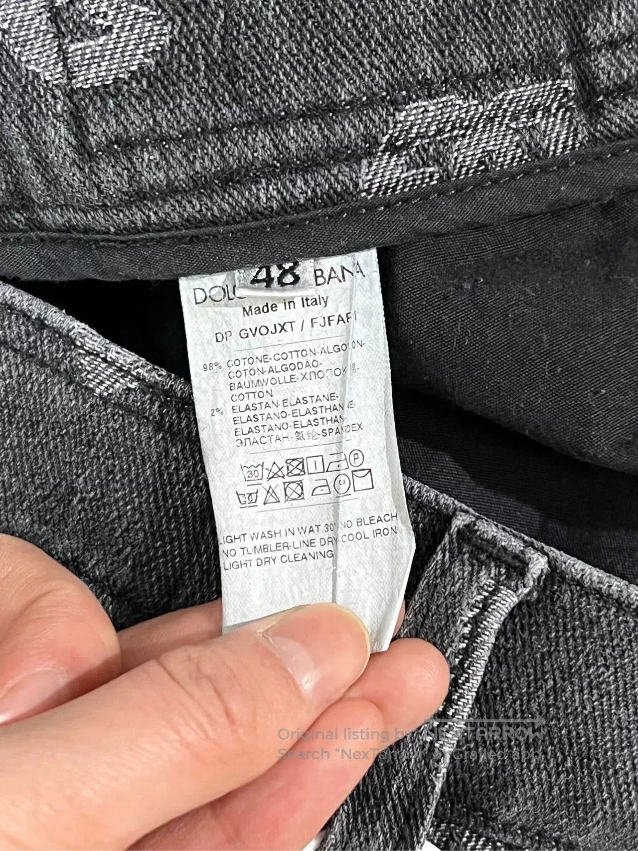 Dolce & Gabbana Dolce & Gabbana Black Gray Logo Jeans. Size US 32 / EU 48 - 3 Thumbnail