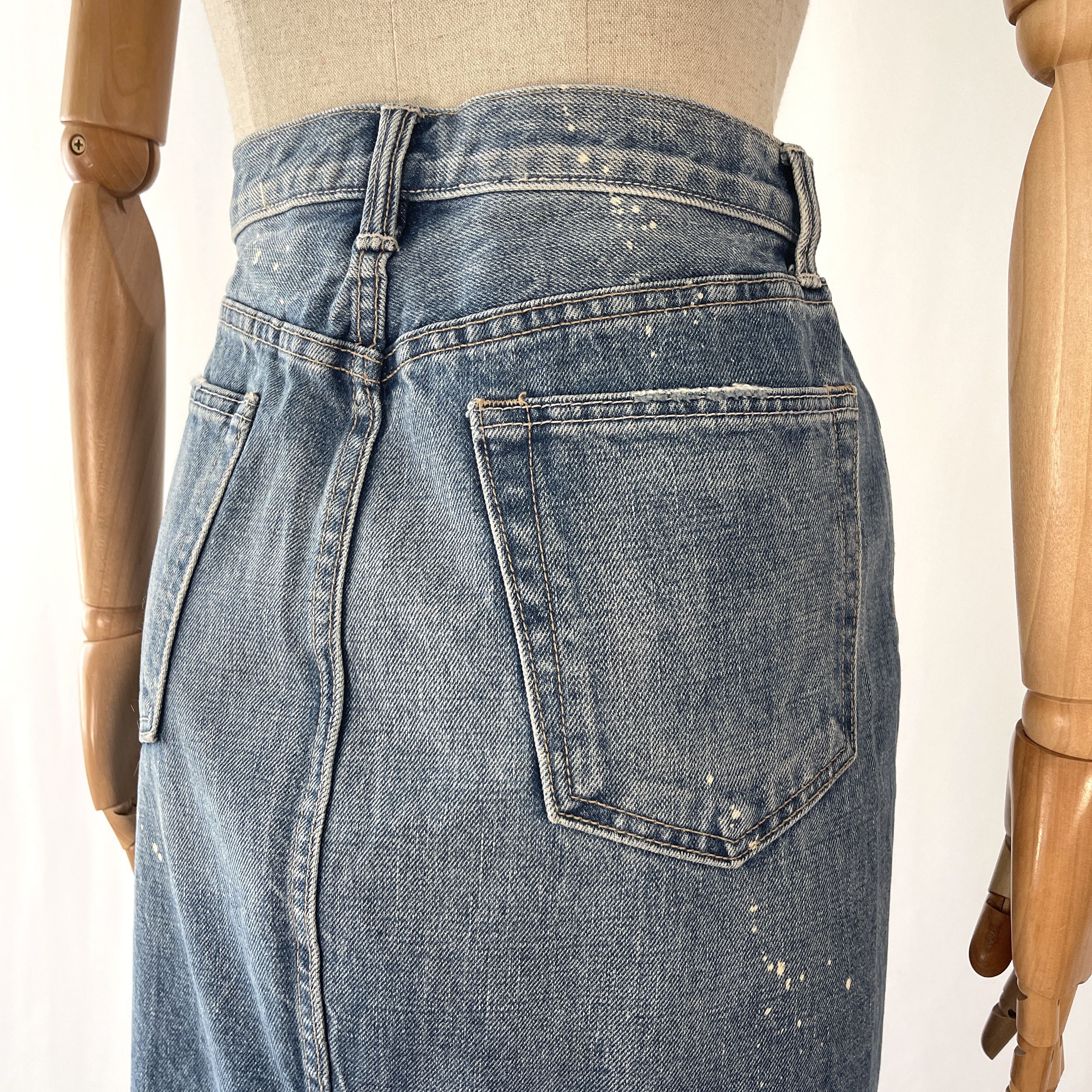 Helmut Lang HELMUT LANG Deconstructed Denim Skirt size 28 Size 28" / US 6 / IT 42 - 8 Thumbnail