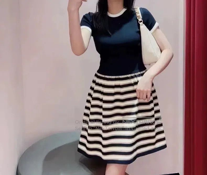 Valentino Knitted striped dress
