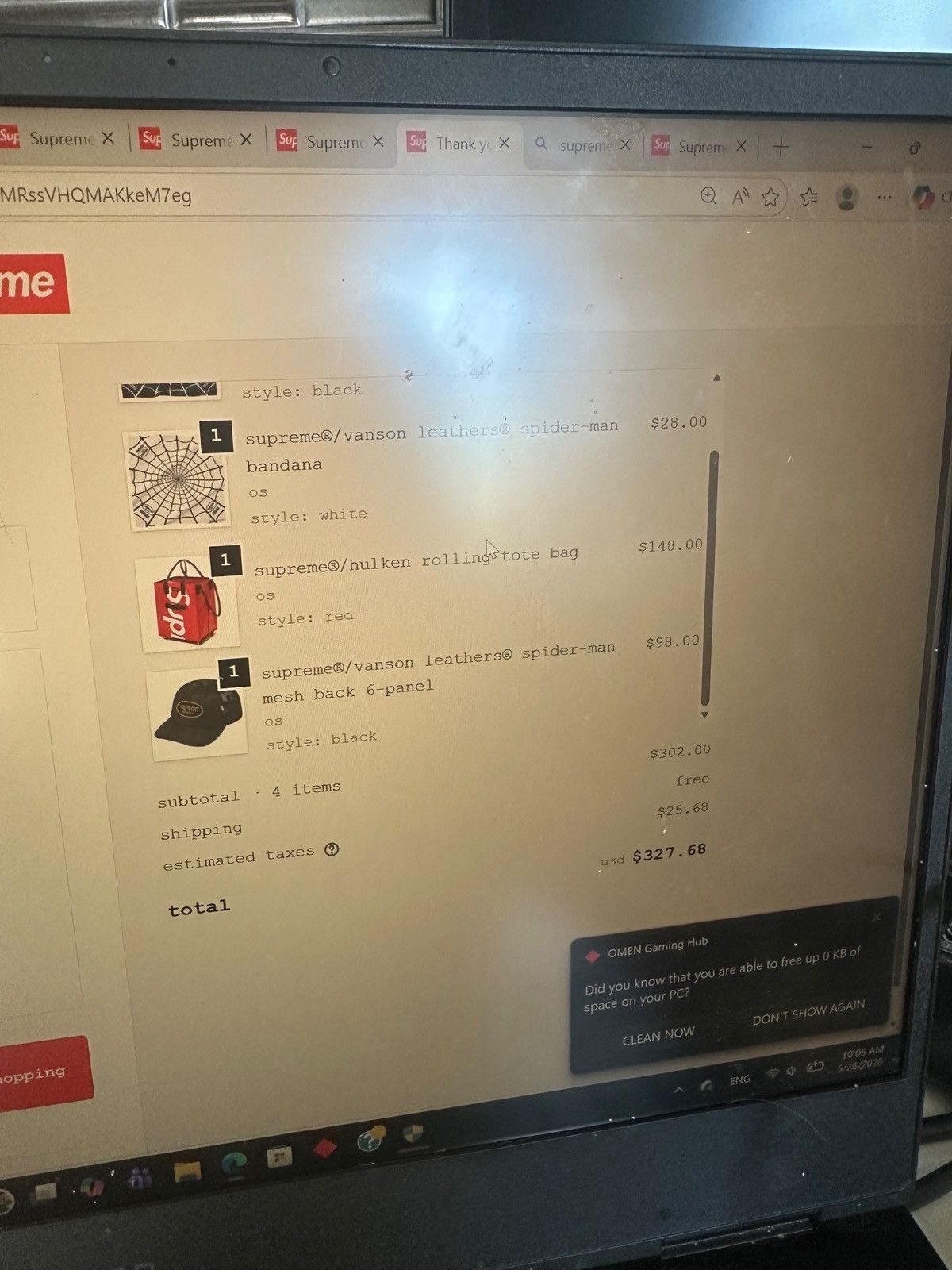 Supreme × Vanson Leathers Supreme Vanson Leathers SpiderMan Mesh Back 5-Panel Hat Size ONE SIZE - 20 Thumbnail