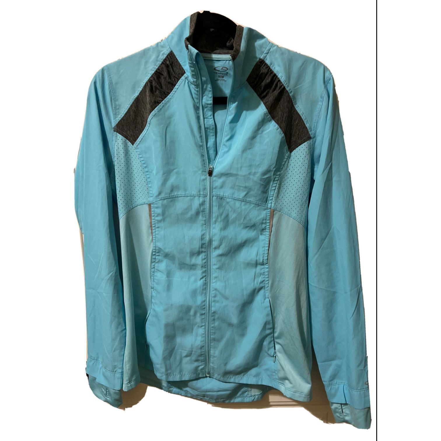 Champion Long Sleeve Full Zip Pullover Light Blue Jacket Pockets Size M / US 6-8 / IT 42-44 - 1 Thumbnail