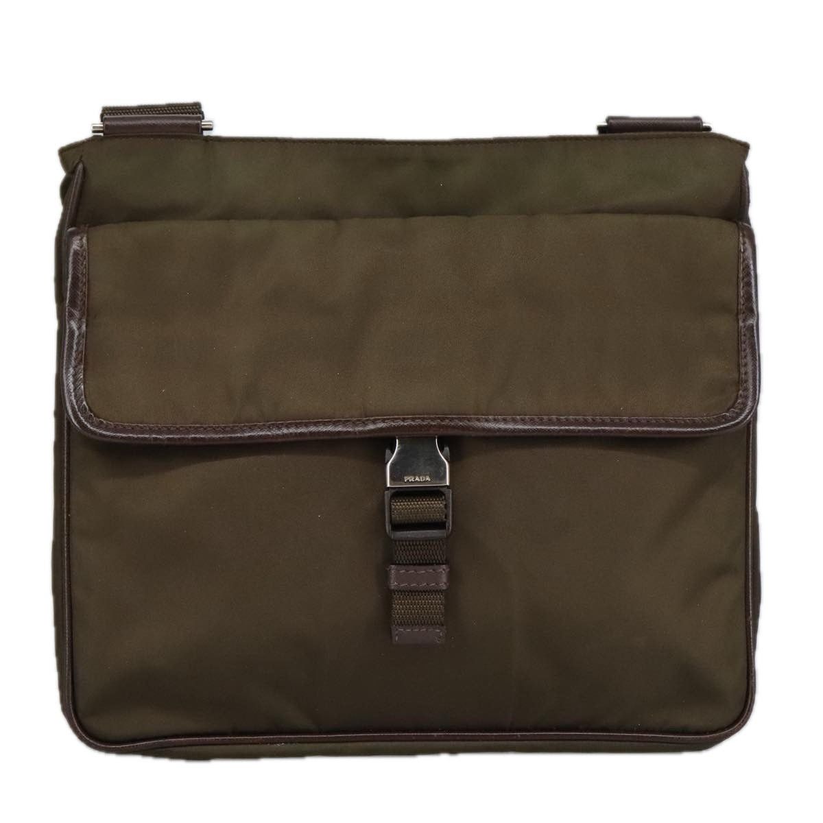 Prada PRADA Shoulder Bag Nylon Khaki Brown Silver Size ONE SIZE - 2 Thumbnail