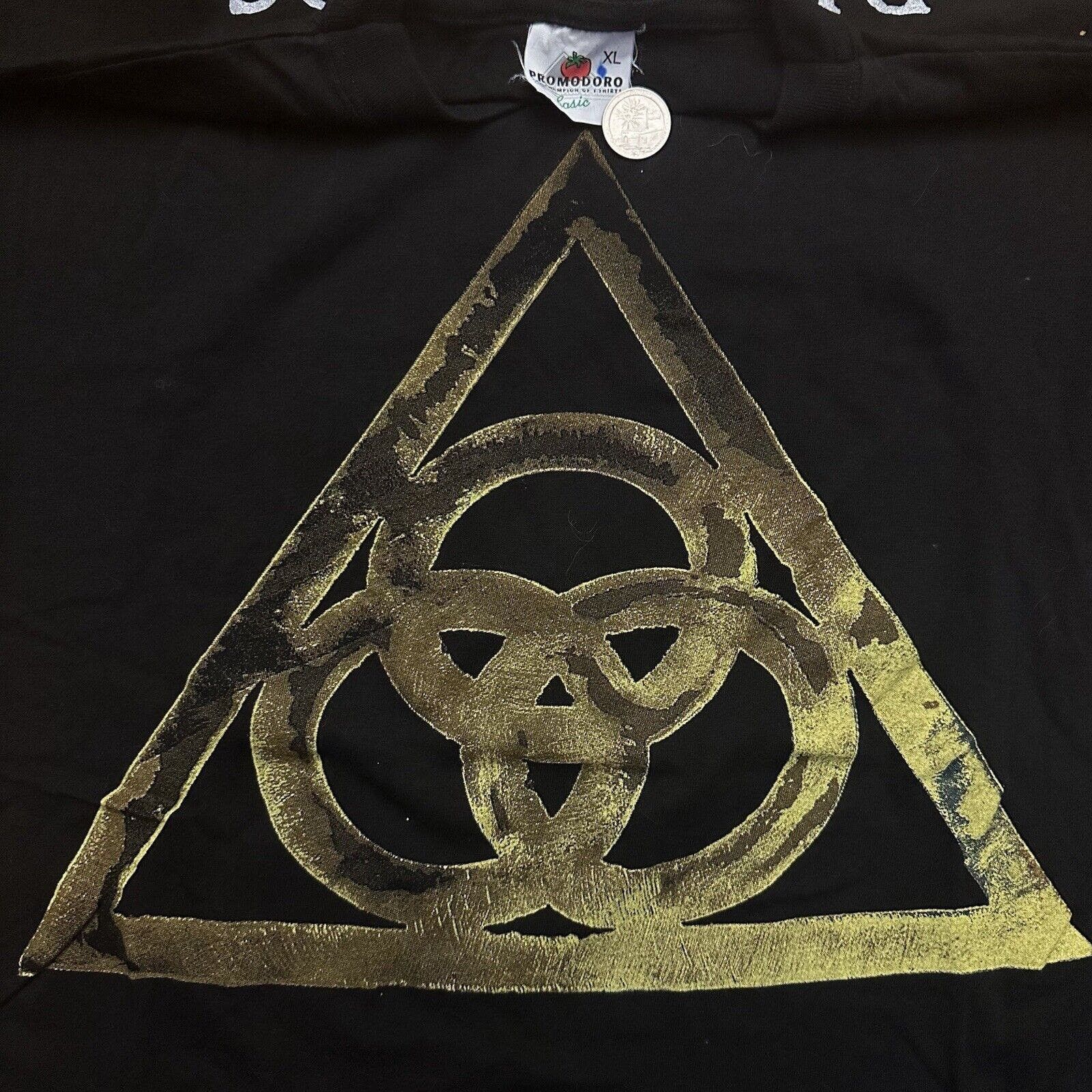 image of Band Tees x Tour Tee Vintage 1995 Die Krupps Us Tour Metal Band Tee T-Shirt XL in Black, Men's