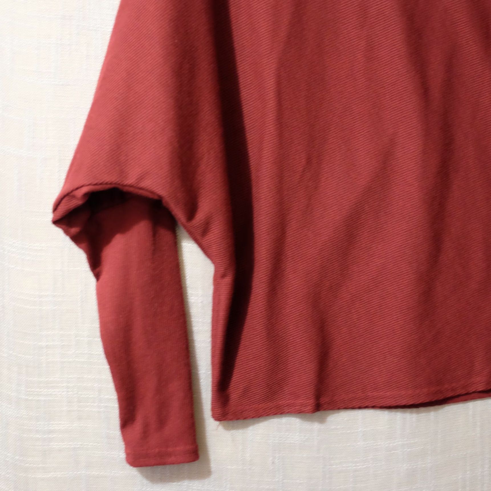 Vintage C+D+M Pullover Sweater Dark Red Womens M Dolman Sleeve Relaxed Fit Knitted Knit Boat Neck Long Sleeve Lightweight Pullover Shirt Women (M) Size M / US 6-8 / IT 42-44 - 7 Thumbnail