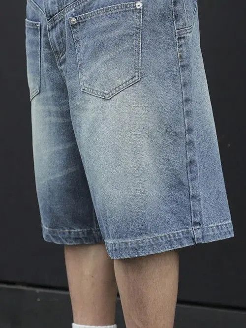 Hypebeast × Jean Pants Designer jeans jorts Y2K Drip shorts Size US 36 / EU 52 - 4 Thumbnail