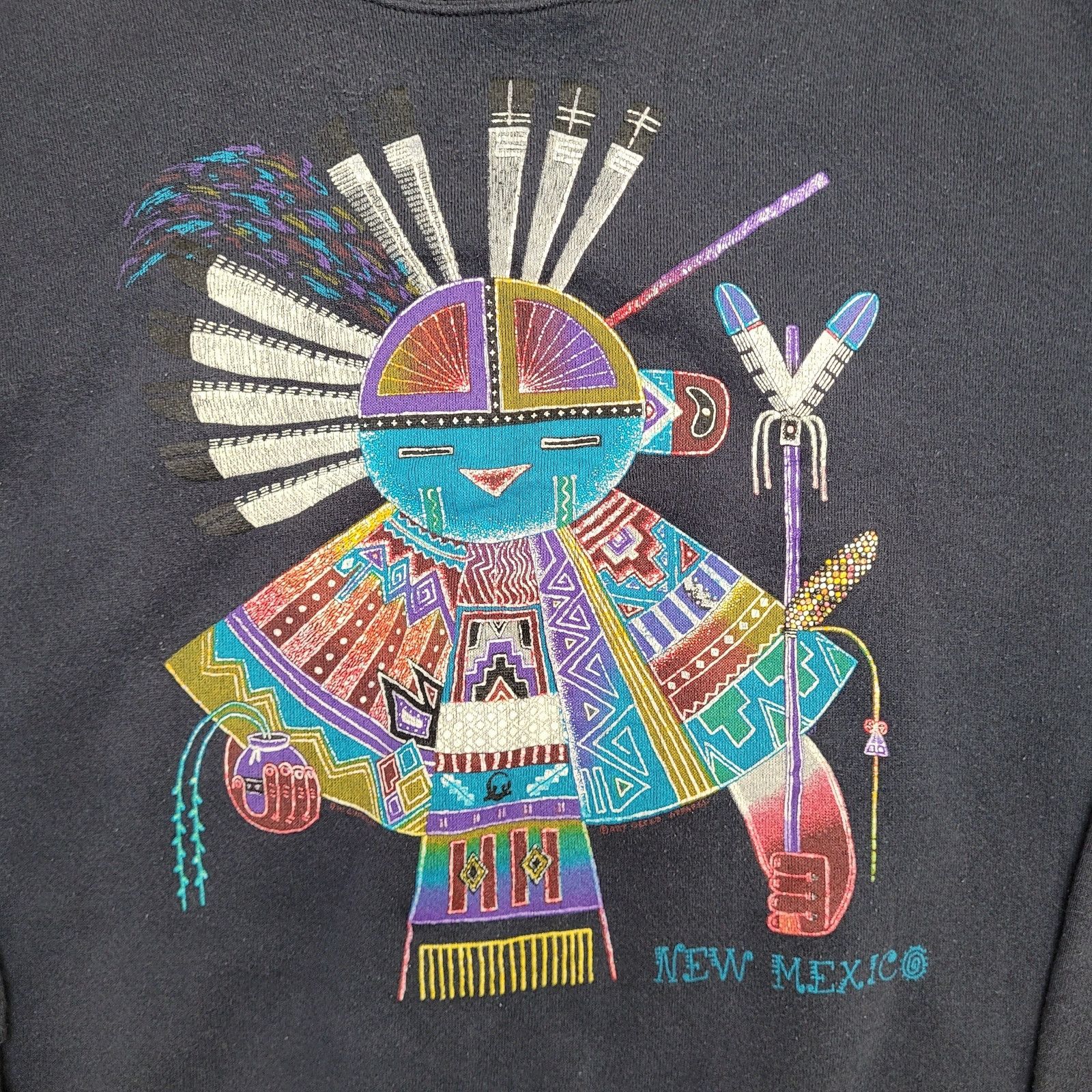 Tultex Vintage Native-American Sweatshirt Womens 2XL 26x26 Boxy Size XXL / US 16-18 / IT 52-54 - 10 Thumbnail