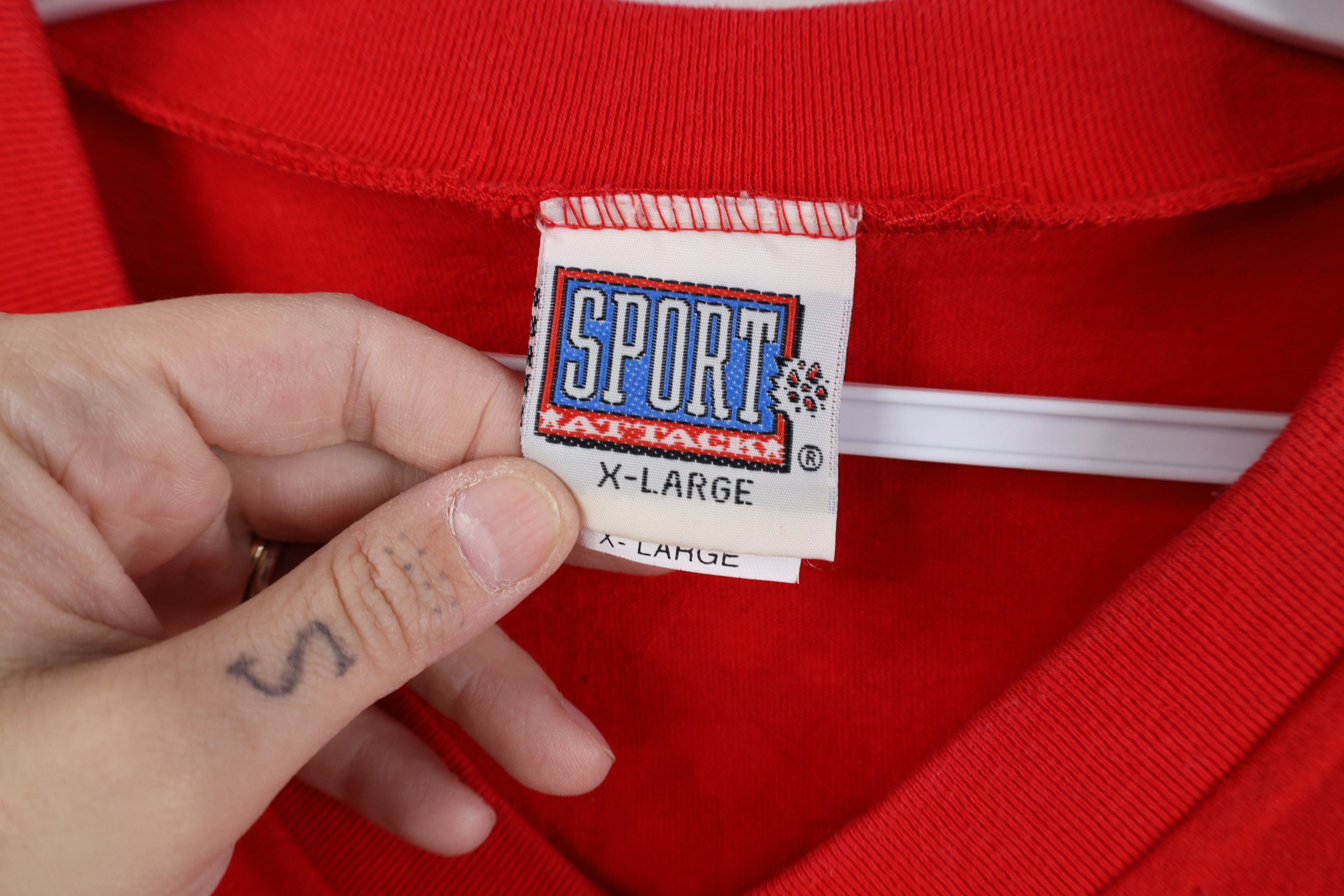 Vintage Vintage 90s Champs Detroit Red Wings Hockey Jersey T-Shirt Size US XL / EU 56 / 4 - 9 Thumbnail
