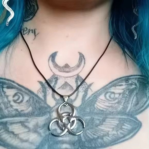 Japanese Brand × Vintage Biochemical Crisis Symbol Black Leather Necklace Size ONE SIZE - 5 Thumbnail