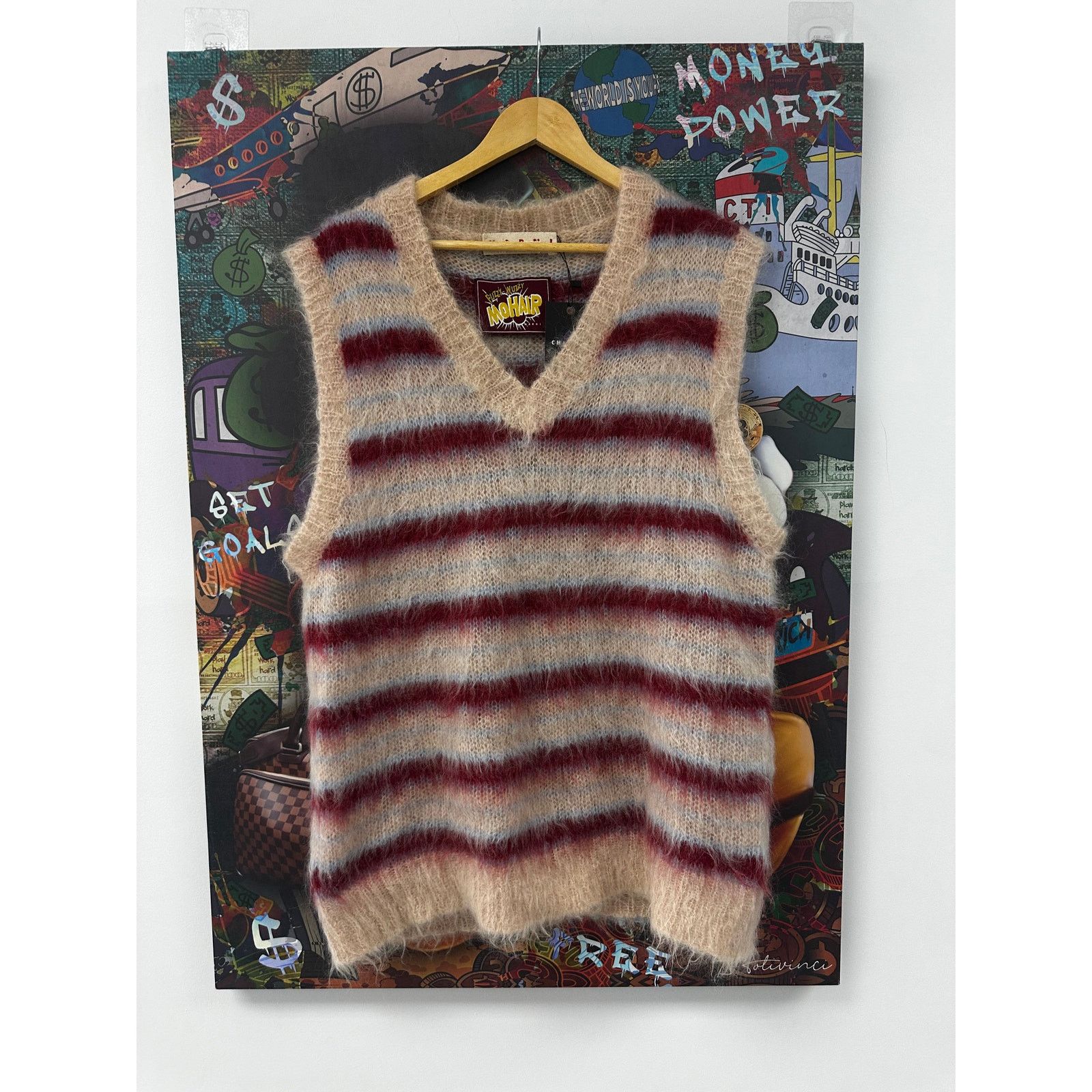 Marni Marni Mohair Vest Red Multi Used Large Size US L / EU 52-54 / 3 - 1 Thumbnail