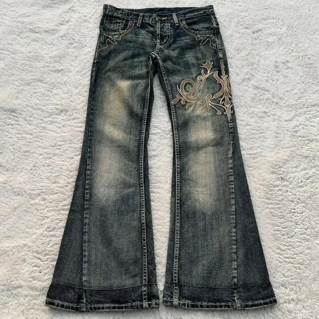 Embroidery Vintage Flare Jeans