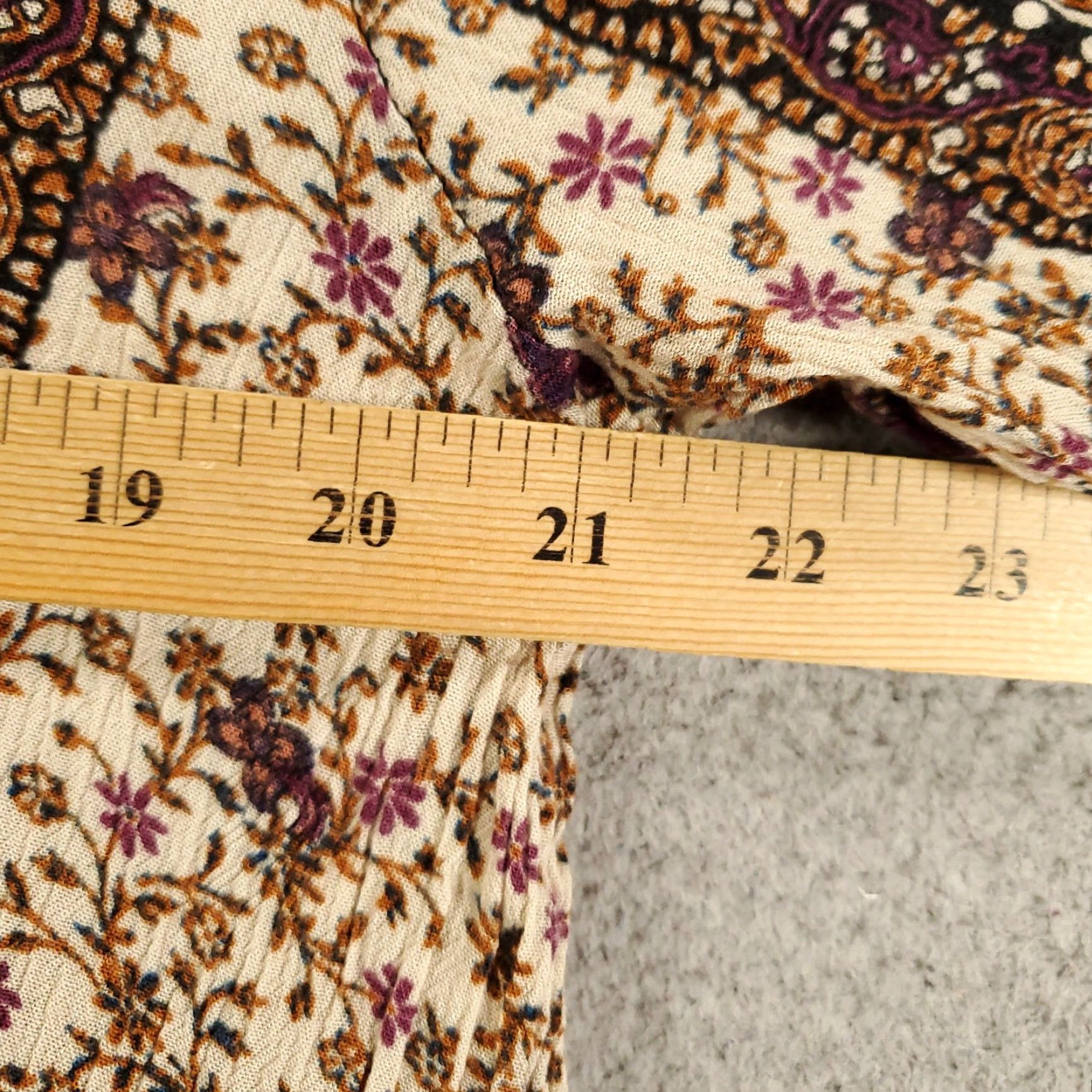 Bell Figueroa & Flower Blouse Womens L Boho Floral Lightweight Bell Sleeve V-Neck Pullover Size L / US 10 / IT 46 - 4 Thumbnail