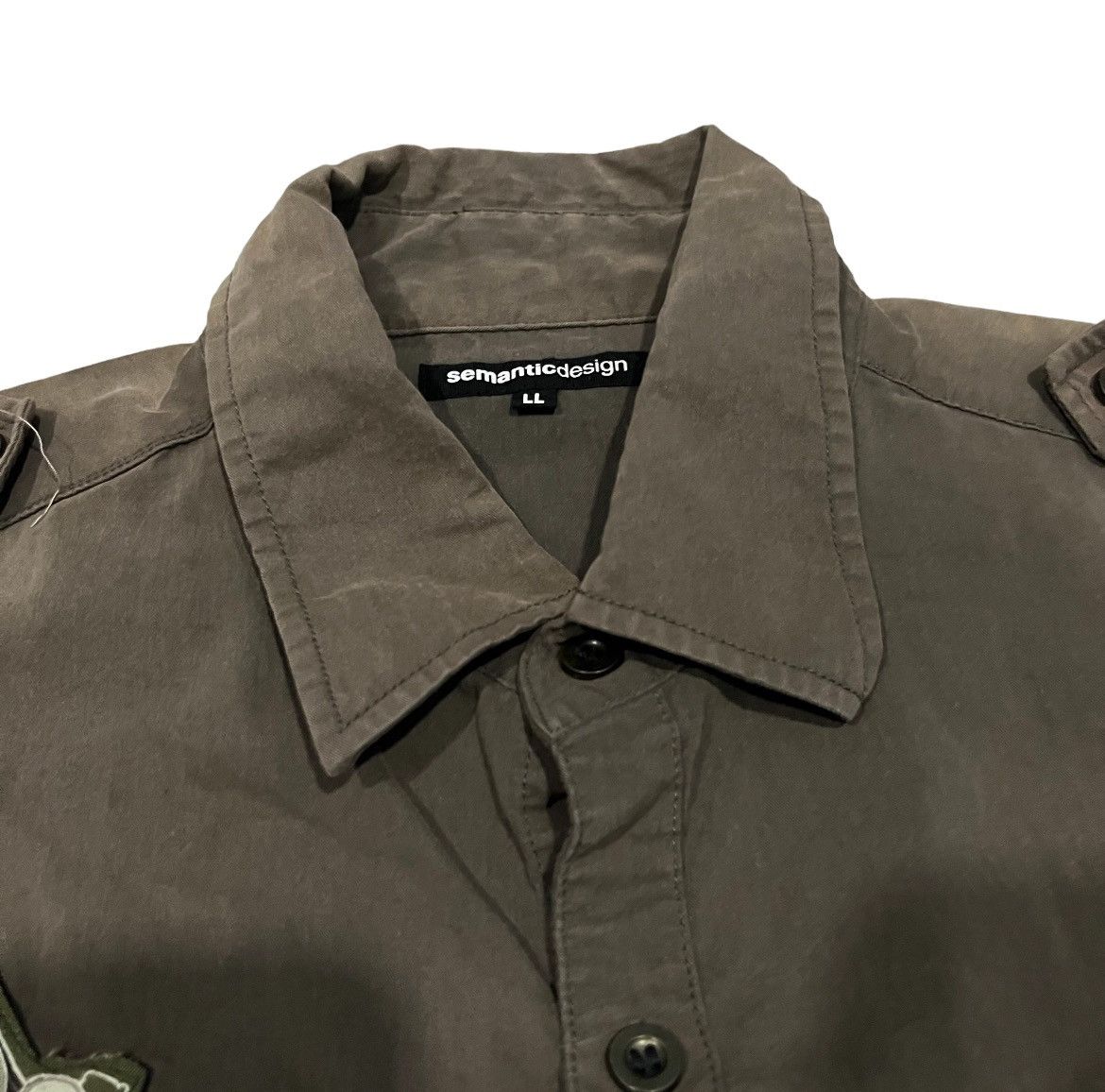 If Six Was Nine Vintage Semantics Design Olive Green Workwear Shirt Size US M / EU 48-50 / 2 - 3 Thumbnail