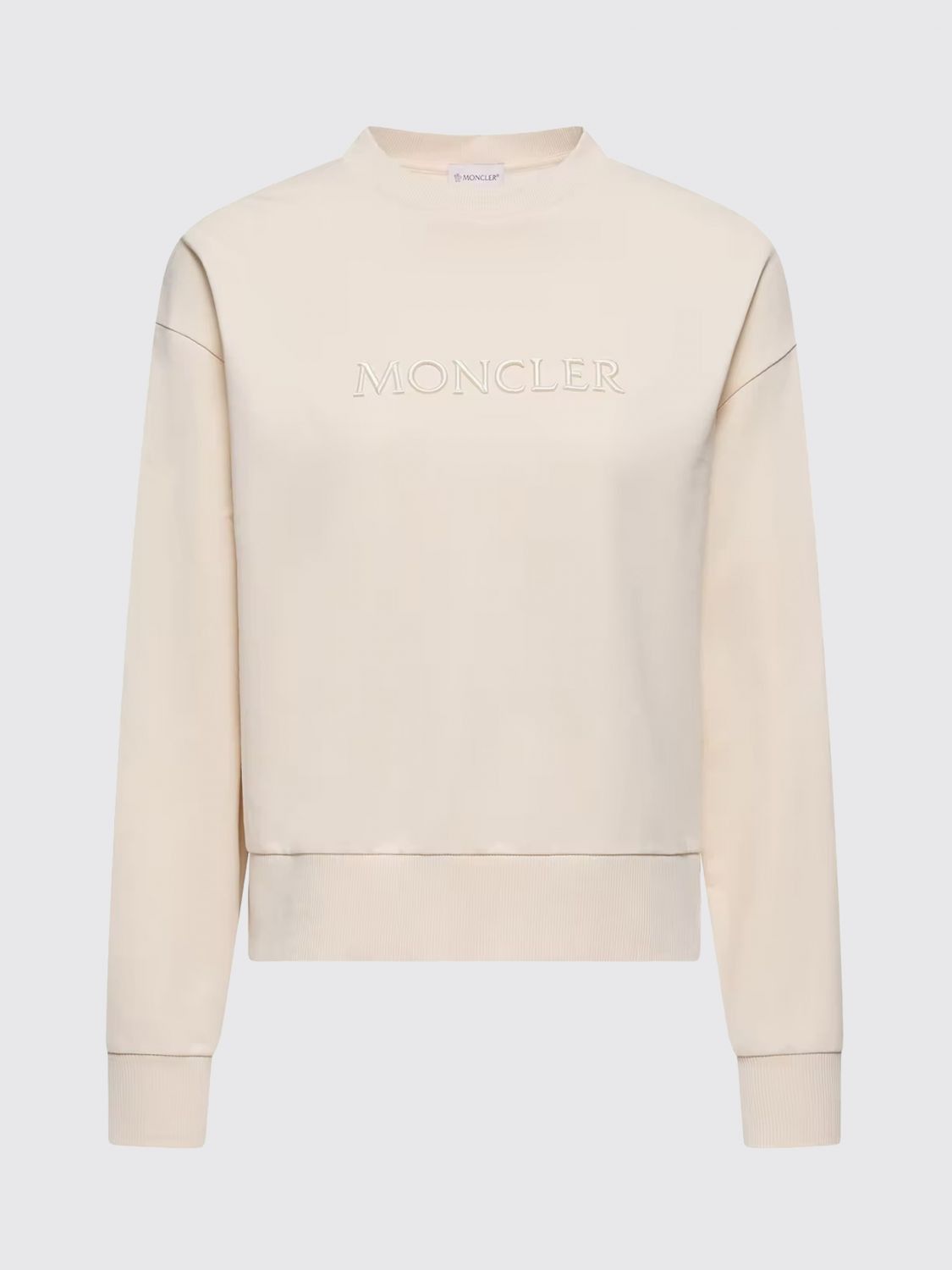Moncler Moncler Sweatshirt Woman White Size L / US 10 / IT 46 - 1 Preview
