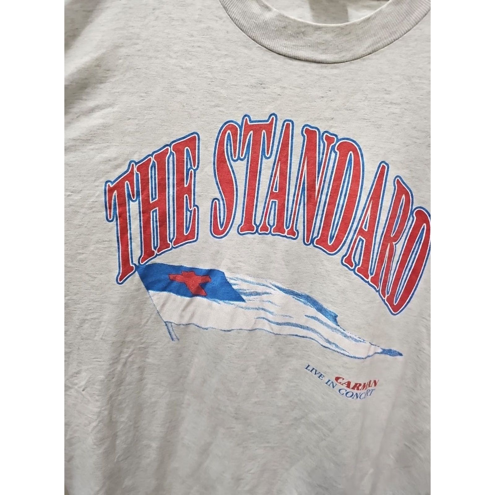 Vintage VINTAGE Best CARMAN THE STANDARD Single-Stitch T Shirt XL White Graphic Tee Unisex 1990s Short Sleeve Cotton/Polyester Religious Mens Womens Size US XL / EU 56 / 4 - 3 Thumbnail