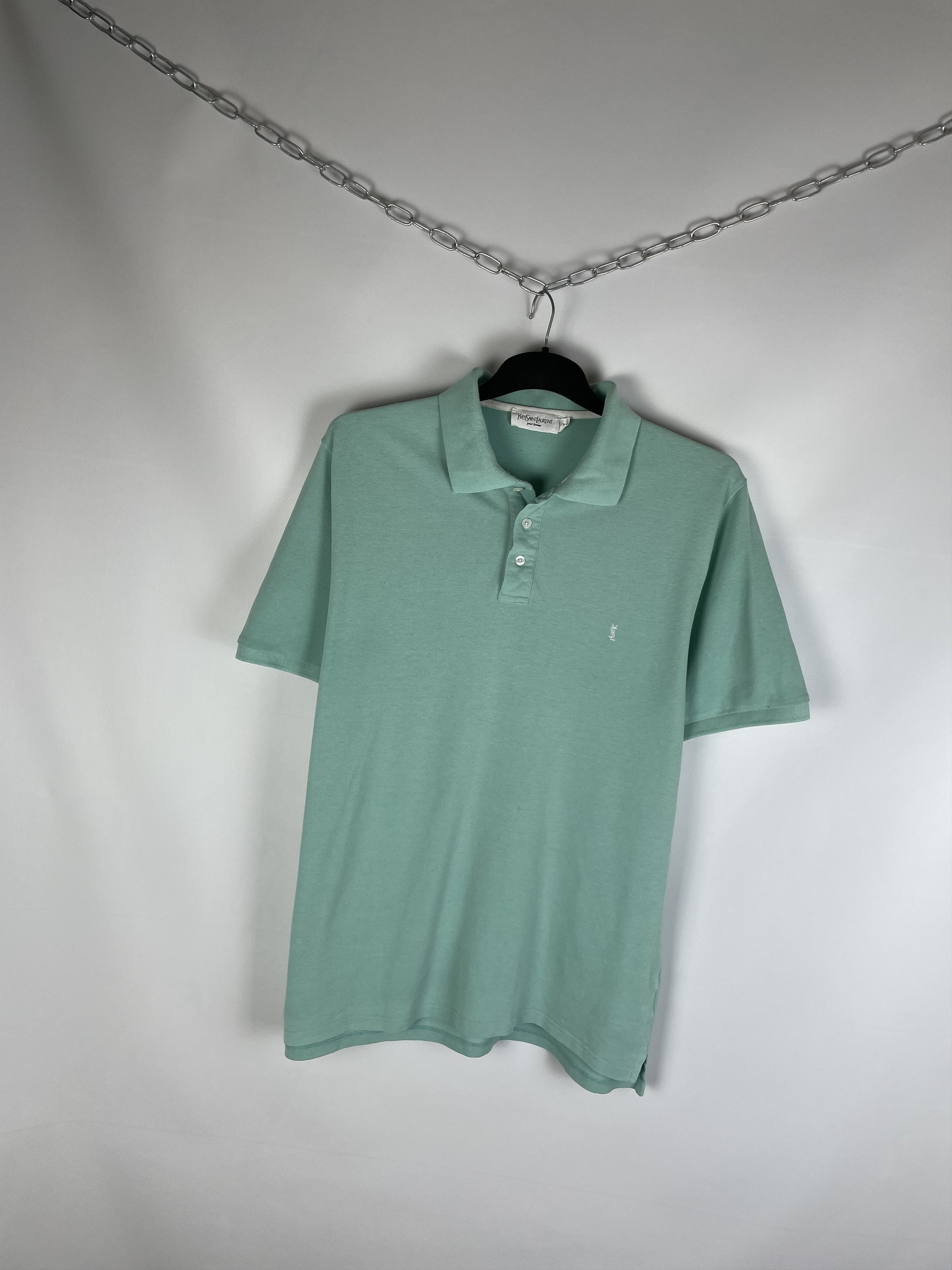 Vintage YSL Polo Shirt Yves Saint Laurent Polo Size US XL / EU 56 / 4 - 2 Thumbnail