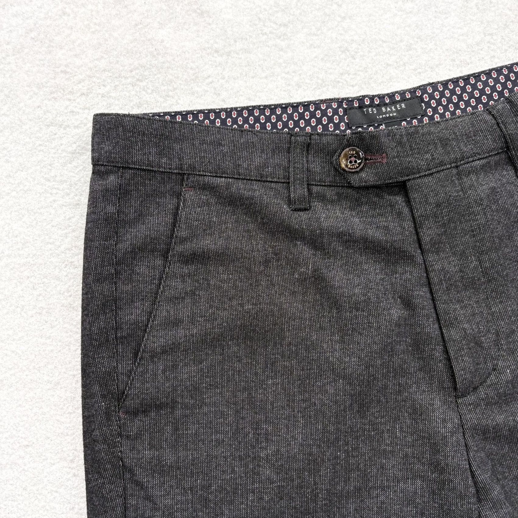 Ted Baker Ted Baker Haloe Chino Pants Mens 30x32 Gray Slim Fit Stretch Casual Workwear Size US 30 / EU 46 - 3 Thumbnail