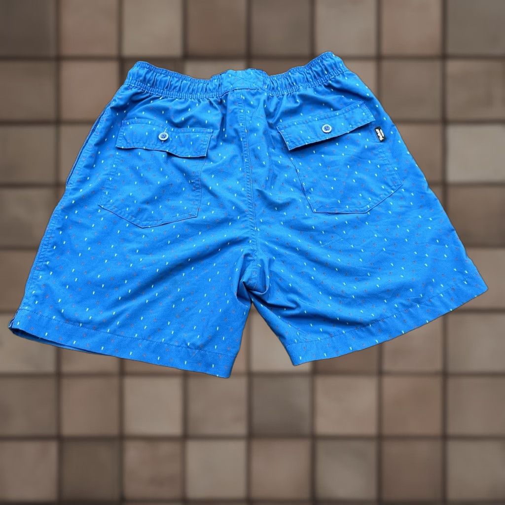 Vintage Fayettechill Shorts Men Small Blue Polyester Drawstring Inseam 6" Board Style 5-Pocket Outdoor Adult Regular Size US 29 - 1 Thumbnail