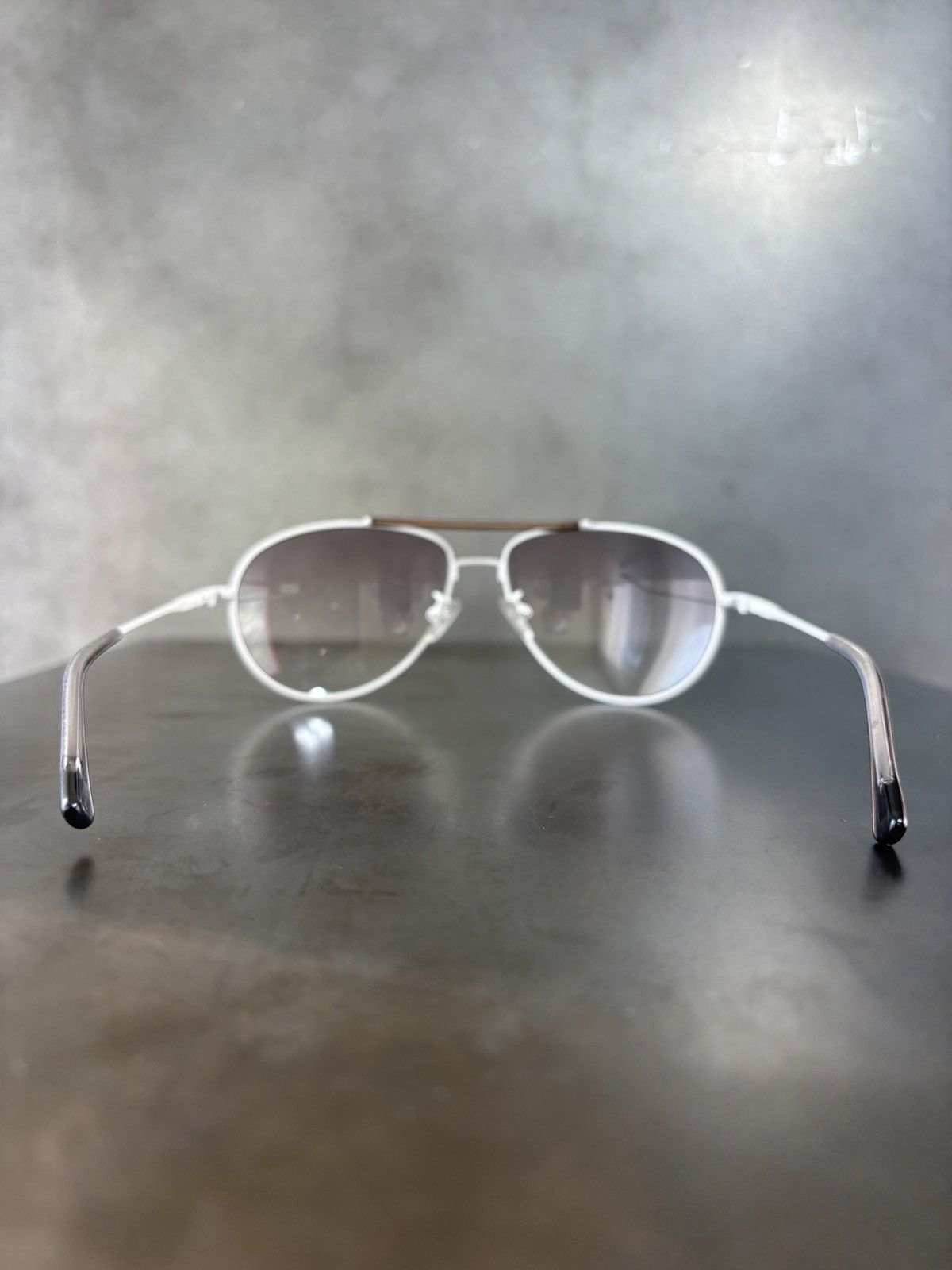 Perry Ellis Vintage Perry Ellis Sunglasses 2000s Aviators White Gaudy Size ONE SIZE - 6 Thumbnail